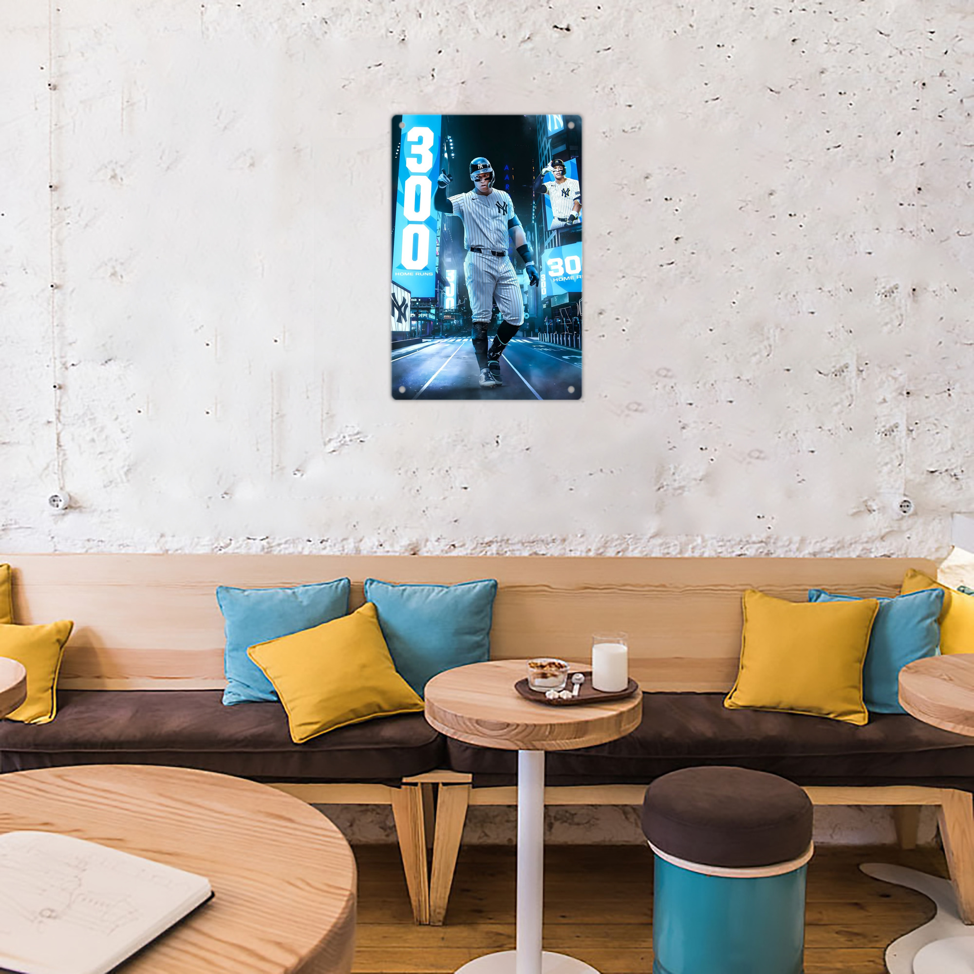 Aaron Judge 300 Home Runs 2 8x12inch Vertical Aluminum Sign - Durable Fade-Resistant Indoor/Outdoor Safety & Information Plaque For Office, Hotel, Restaurant, Bar, Public Spaces