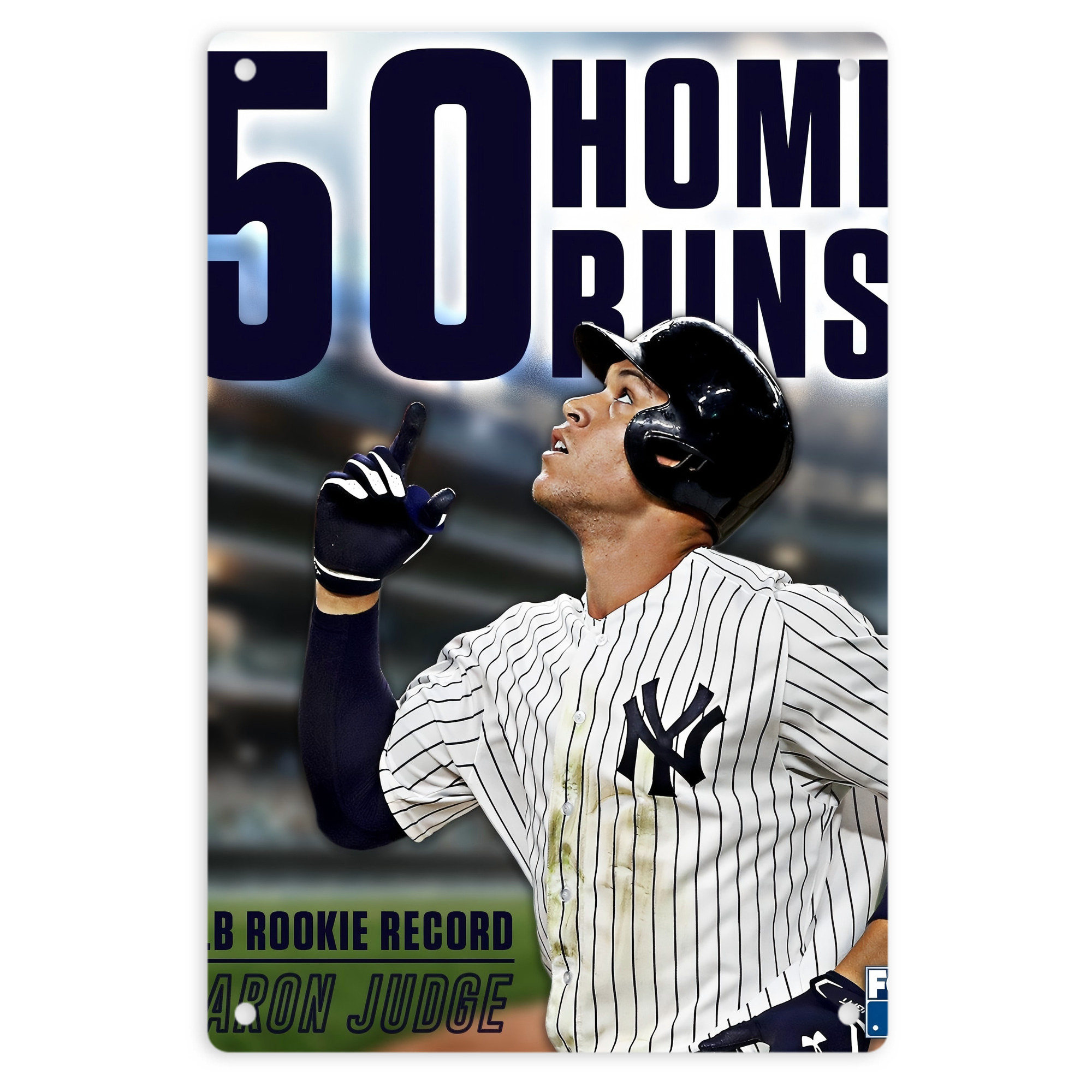 Aaron Judge 50 Home Runs 5 8x12inch Vertical Aluminum Sign - Durable Fade-Resistant Indoor/Outdoor Safety & Information Plaque For Office, Hotel, Restaurant, Bar, Public Spaces