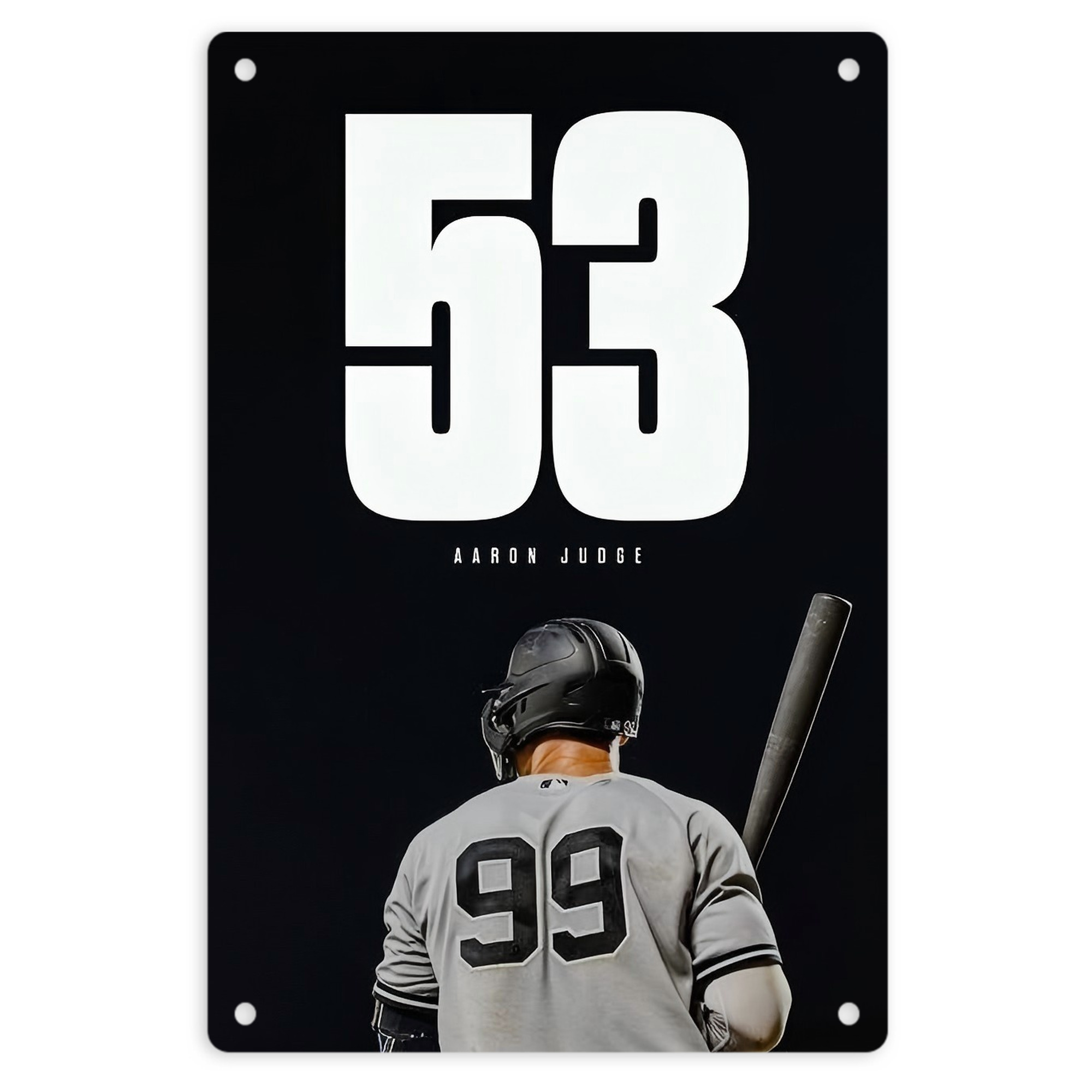 Aaron Judge 53 Home Runs 8x12inch Vertical Aluminum Sign - Durable Fade-Resistant Indoor/Outdoor Safety & Information Plaque For Office, Hotel, Restaurant, Bar, Public Spaces
