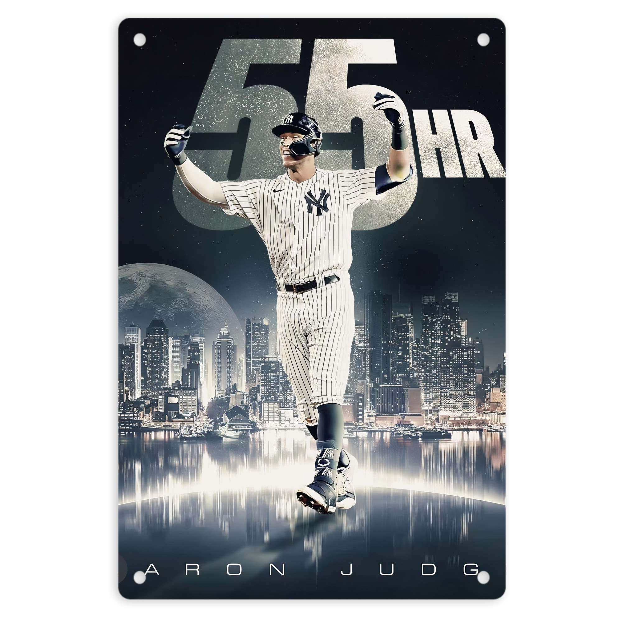 Aaron Judge 55 Home Runs 8x12inch Vertical Aluminum Sign - Durable Fade-Resistant Indoor/Outdoor Safety & Information Plaque For Office, Hotel, Restaurant, Bar, Public Spaces