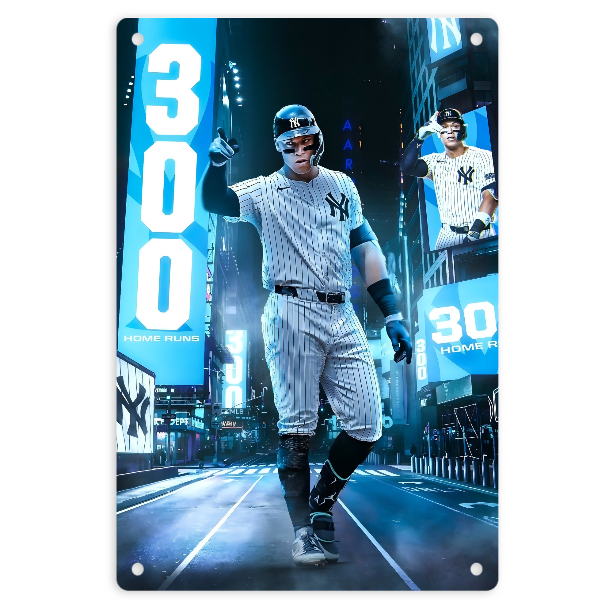 Aaron Judge 300 Home Runs 2 8x12inch Vertical Aluminum Sign - Durable Fade-Resistant Indoor/Outdoor Safety & Information Plaque For Office, Hotel, Restaurant, Bar, Public Spaces