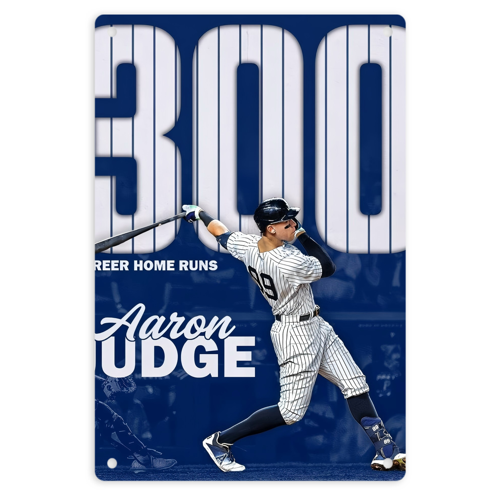 Aaron Judge 300 Home Runs 8x12inch Vertical Aluminum Sign - Durable Fade-Resistant Indoor/Outdoor Safety & Information Plaque For Office, Hotel, Restaurant, Bar, Public Spaces