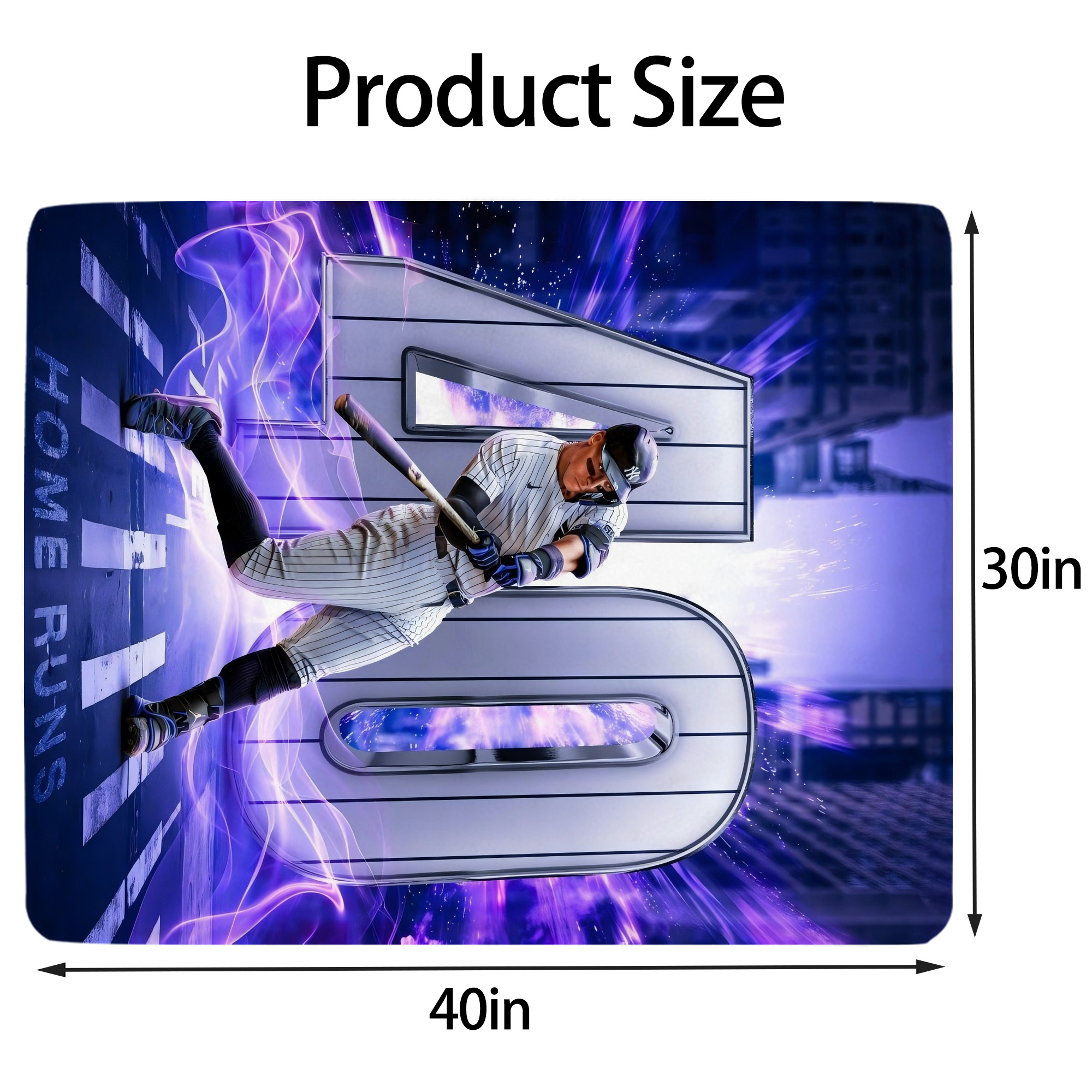Aaron Judge 40 Home Runs Soft Plush Fleece Blanket 30x40 Inch - 300GSM Flannel, Ultra Soft & Warm, Lightweight & Durable, Perfect For Kids, Adults, Couch, Bed, Camping, Travel, Gift For Family & Friends