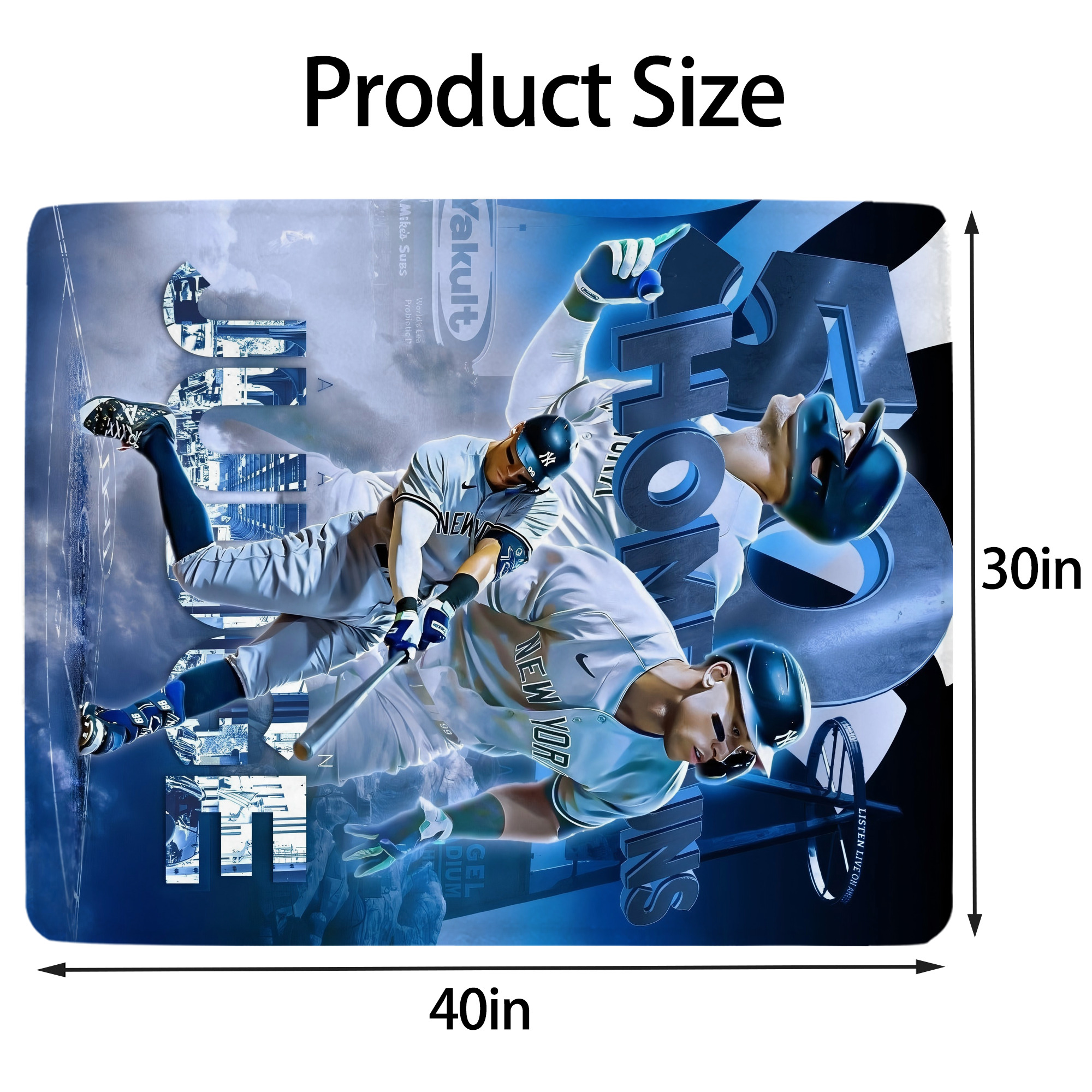 Aaron Judge 50 Home Runs Soft Plush Fleece Blanket 30x40 Inch - 300GSM Flannel, Ultra Soft & Warm, Lightweight & Durable, Perfect For Kids, Adults, Couch, Bed, Camping, Travel, Gift For Family & Friends