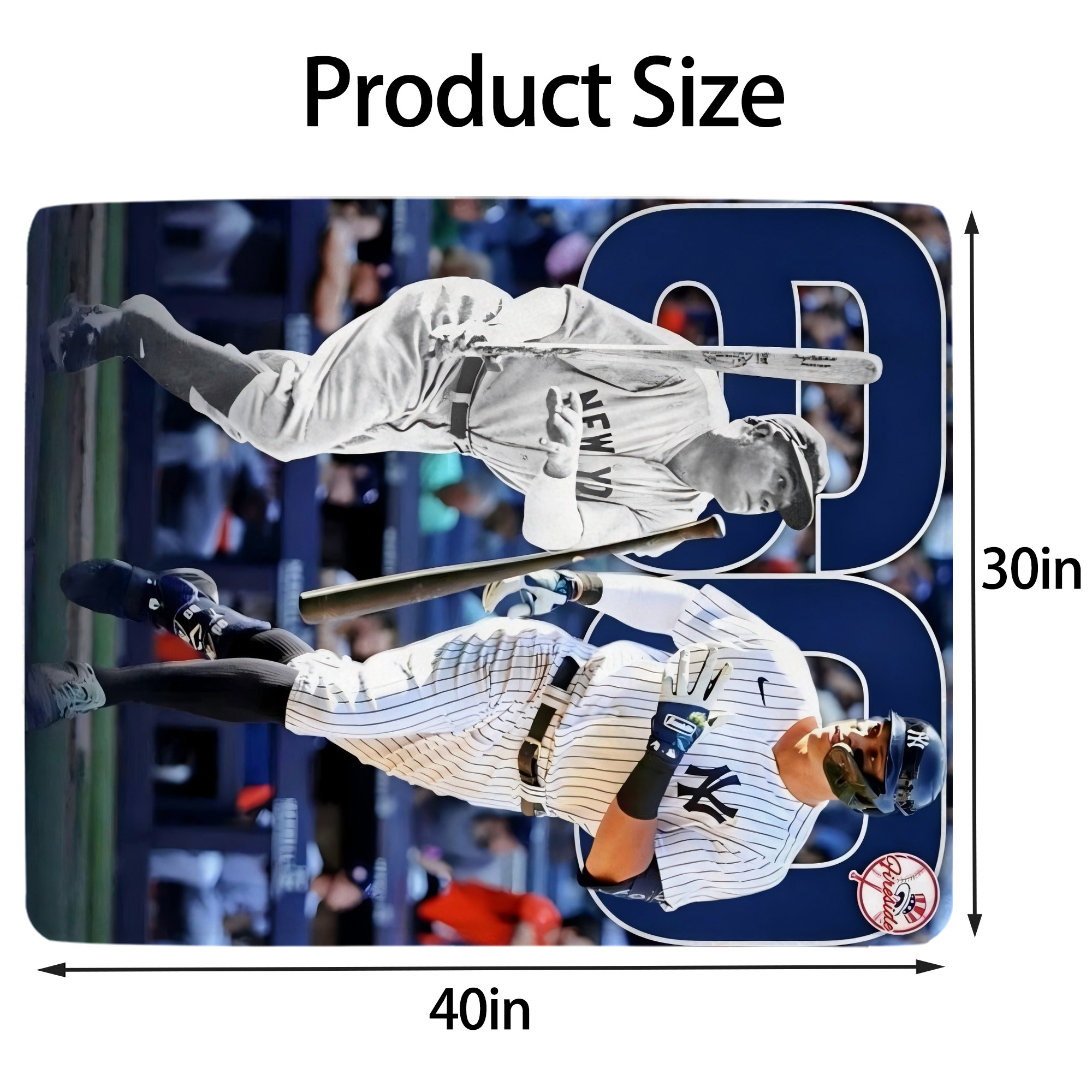 Aaron Judge 60 Home Runs 5 Soft Plush Fleece Blanket 30x40 Inch - 300GSM Flannel, Ultra Soft & Warm, Lightweight & Durable, Perfect For Kids, Adults, Couch, Bed, Camping, Travel, Gift For Family & Friends