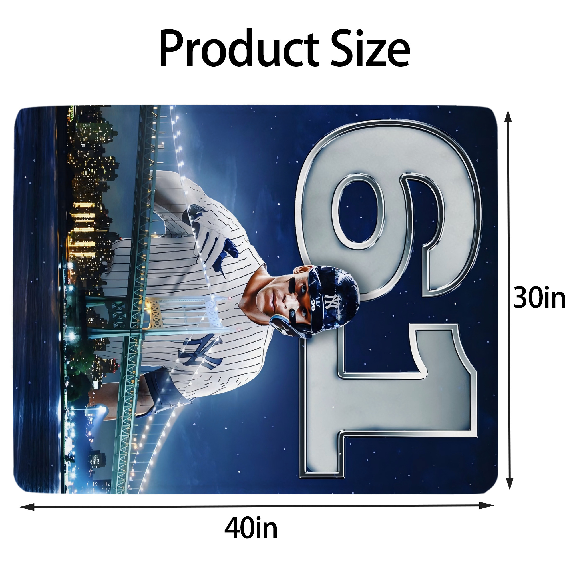 Aaron Judge 61 Home Runs Soft Plush Fleece Blanket 30x40 Inch - 300GSM Flannel, Ultra Soft & Warm, Lightweight & Durable, Perfect For Kids, Adults, Couch, Bed, Camping, Travel, Gift For Family & Friends