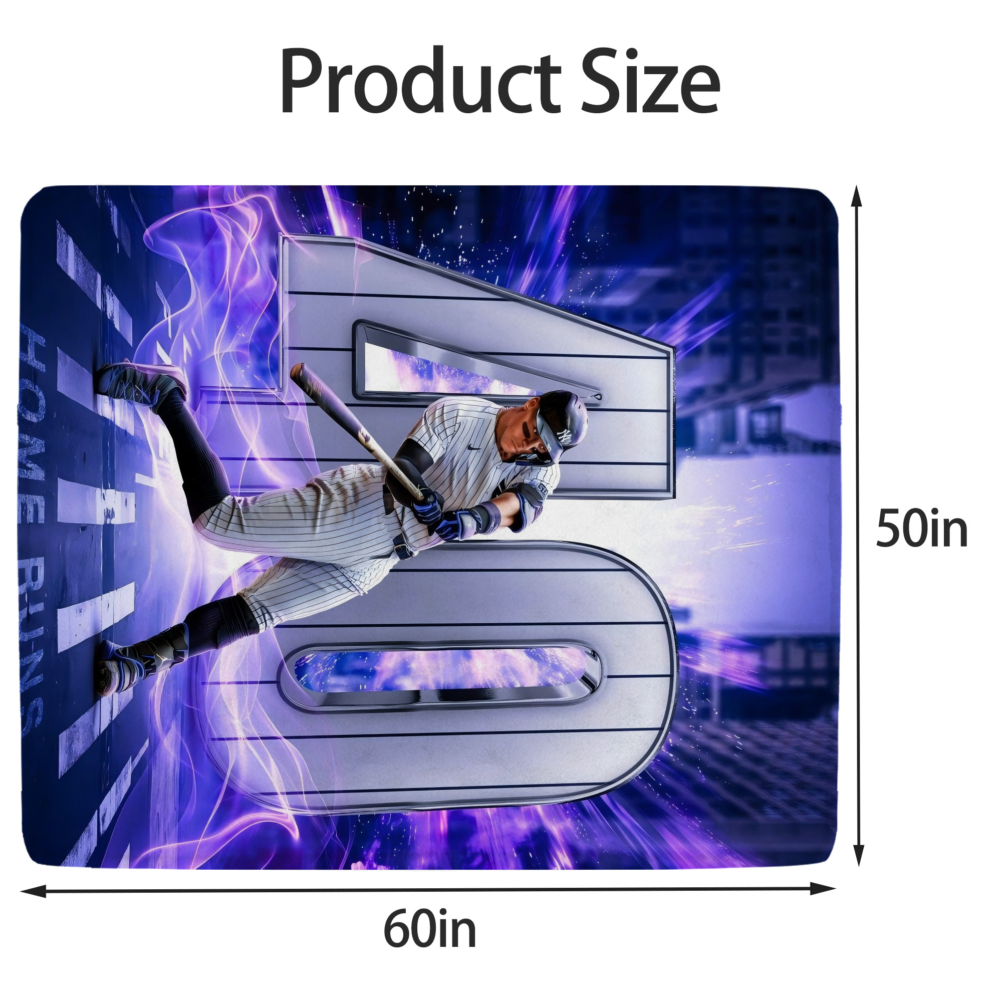 Aaron Judge 40 Home Runs Soft Fleece Throw Blanket 50 X 60 Inch – Super Soft, Lightweight, And Durable – Perfect For Sofa, Bed, Camping, And More – Ideal Gift For Family And Friends