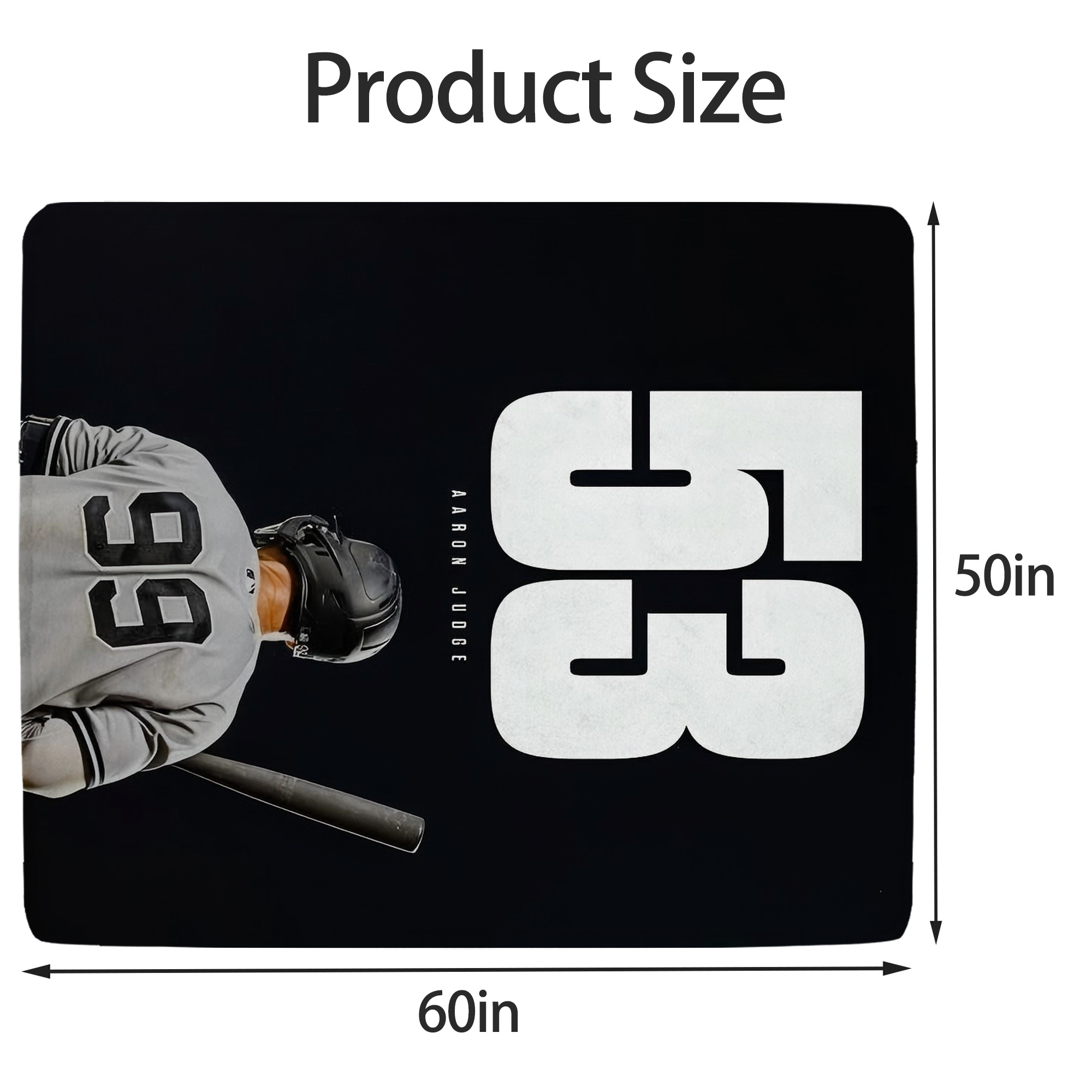 Aaron Judge 53 Home Runs Soft Fleece Throw Blanket 50 X 60 Inch – Super Soft, Lightweight, And Durable – Perfect For Sofa, Bed, Camping, And More – Ideal Gift For Family And Friends