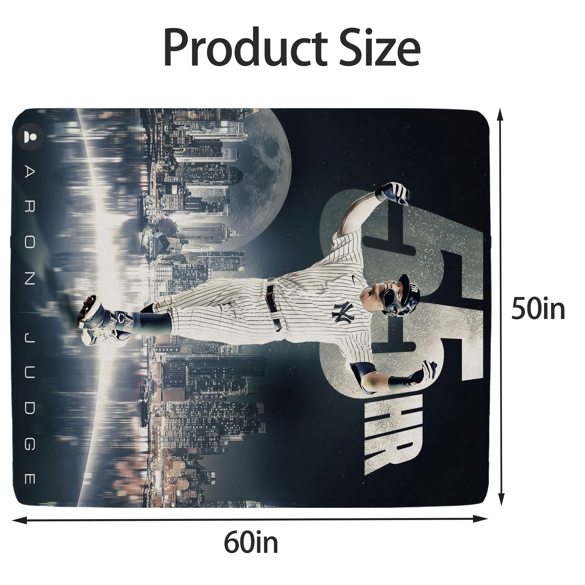 Aaron Judge 55 Home Runs Soft Fleece Throw Blanket 50 X 60 Inch – Super Soft, Lightweight, And Durable – Perfect For Sofa, Bed, Camping, And More – Ideal Gift For Family And Friends