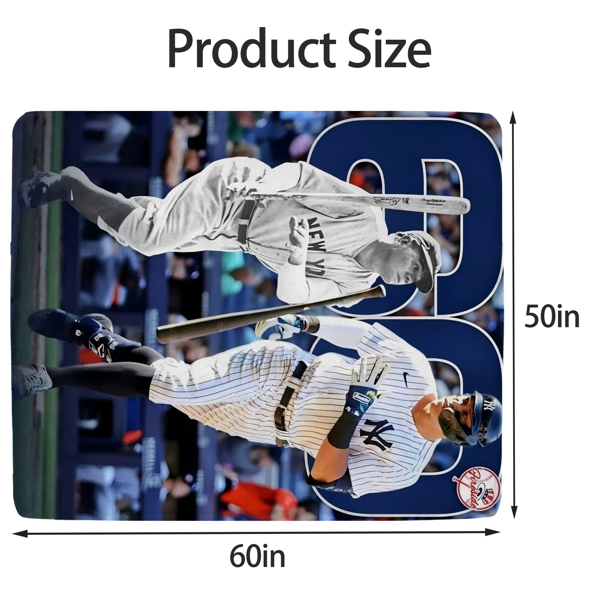 Aaron Judge 60 Home Runs 5 Soft Fleece Throw Blanket 50 X 60 Inch – Super Soft, Lightweight, And Durable – Perfect For Sofa, Bed, Camping, And More – Ideal Gift For Family And Friends
