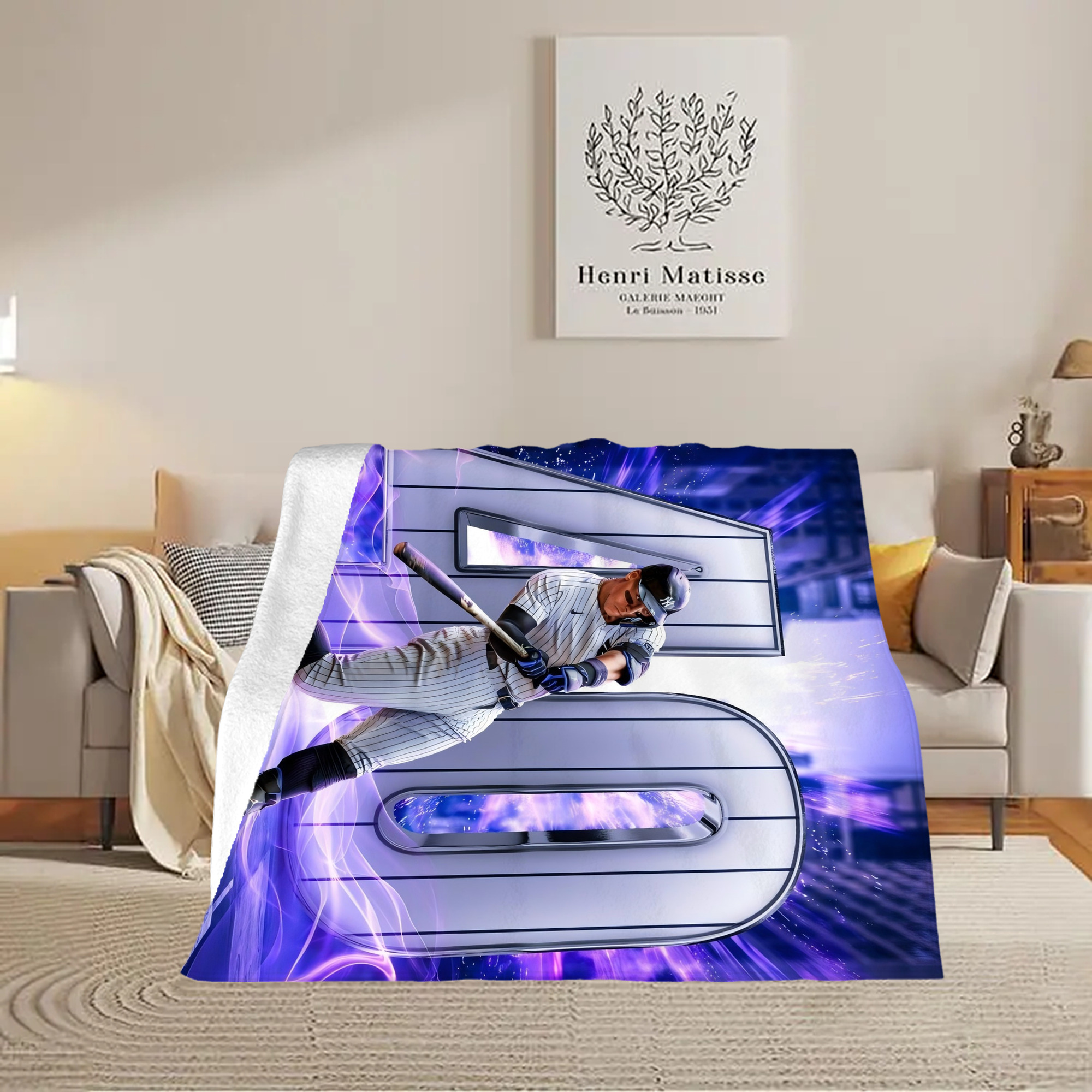 Aaron Judge 40 Home Runs Soft Fleece Throw Blanket 50 X 60 Inch – Super Soft, Lightweight, And Durable – Perfect For Sofa, Bed, Camping, And More – Ideal Gift For Family And Friends