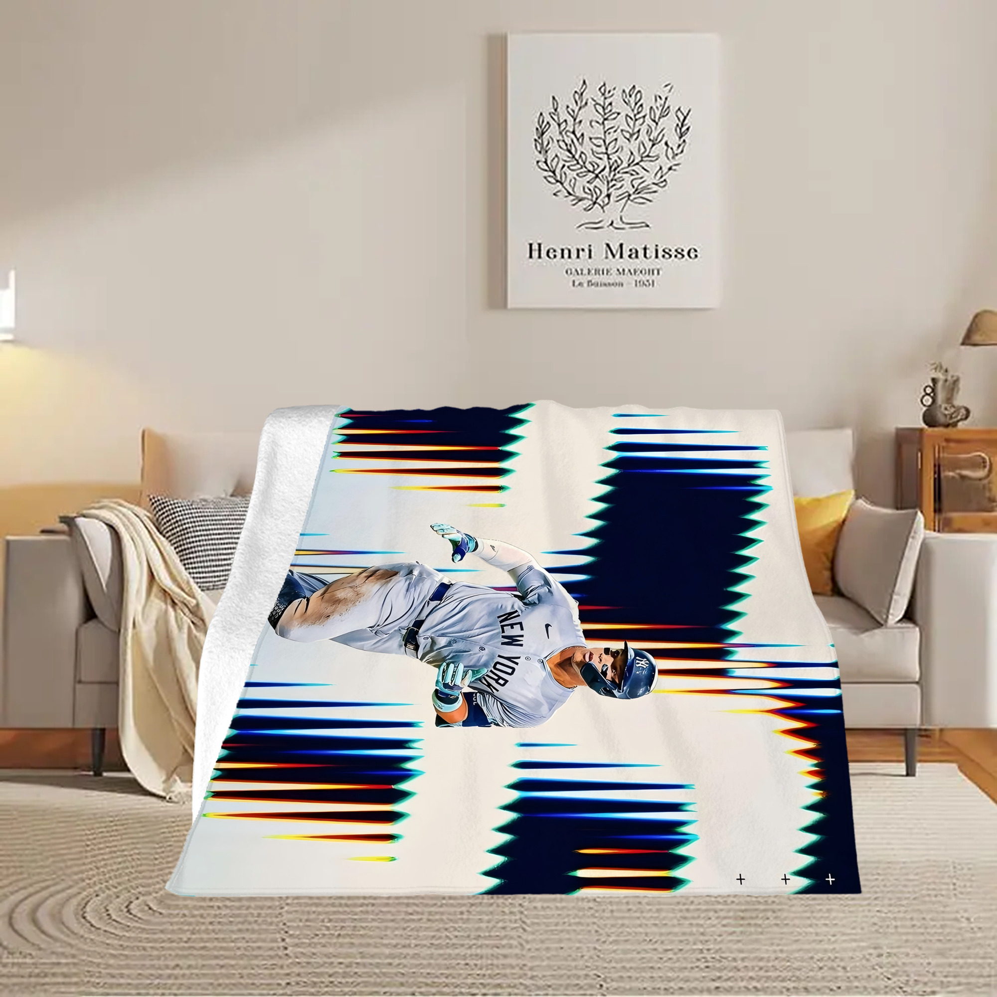 Aaron Judge 56 Home Runs Soft Fleece Throw Blanket 50 X 60 Inch – Super Soft, Lightweight, And Durable – Perfect For Sofa, Bed, Camping, And More – Ideal Gift For Family And Friends