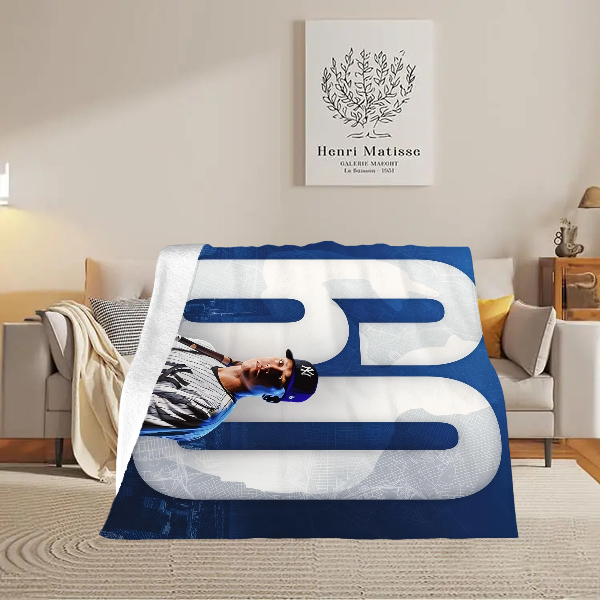 Aaron Judge 60 Home Runs Soft Fleece Throw Blanket 50 X 60 Inch – Super Soft, Lightweight, And Durable – Perfect For Sofa, Bed, Camping, And More – Ideal Gift For Family And Friends