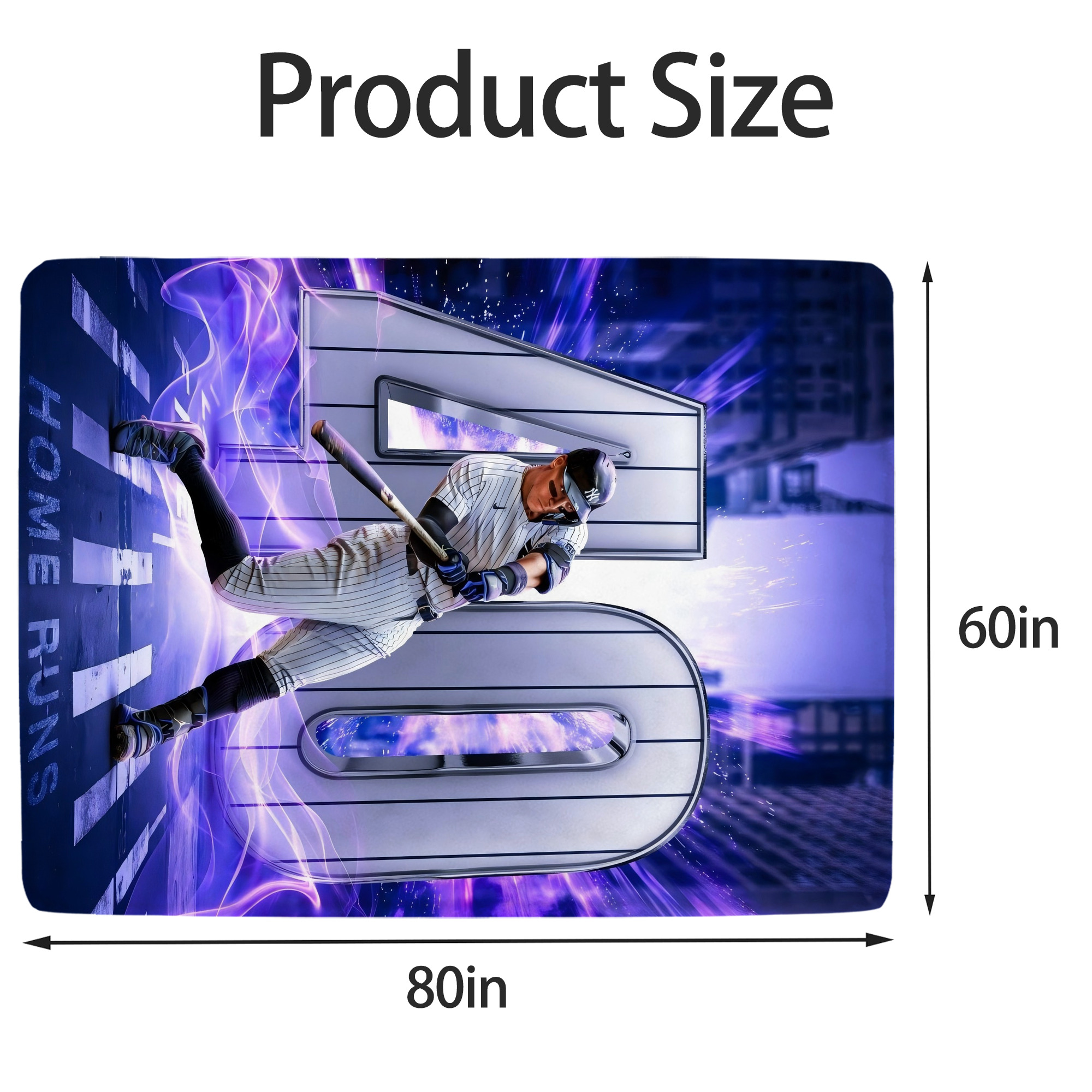 Aaron Judge 40 Home Runs Soft Fleece Throw Blanket 60 X 80 Inch – Super Soft, Lightweight, And Durable – Perfect For Sofa, Bed, Camping, And More – Ideal Gift For Family And Friends