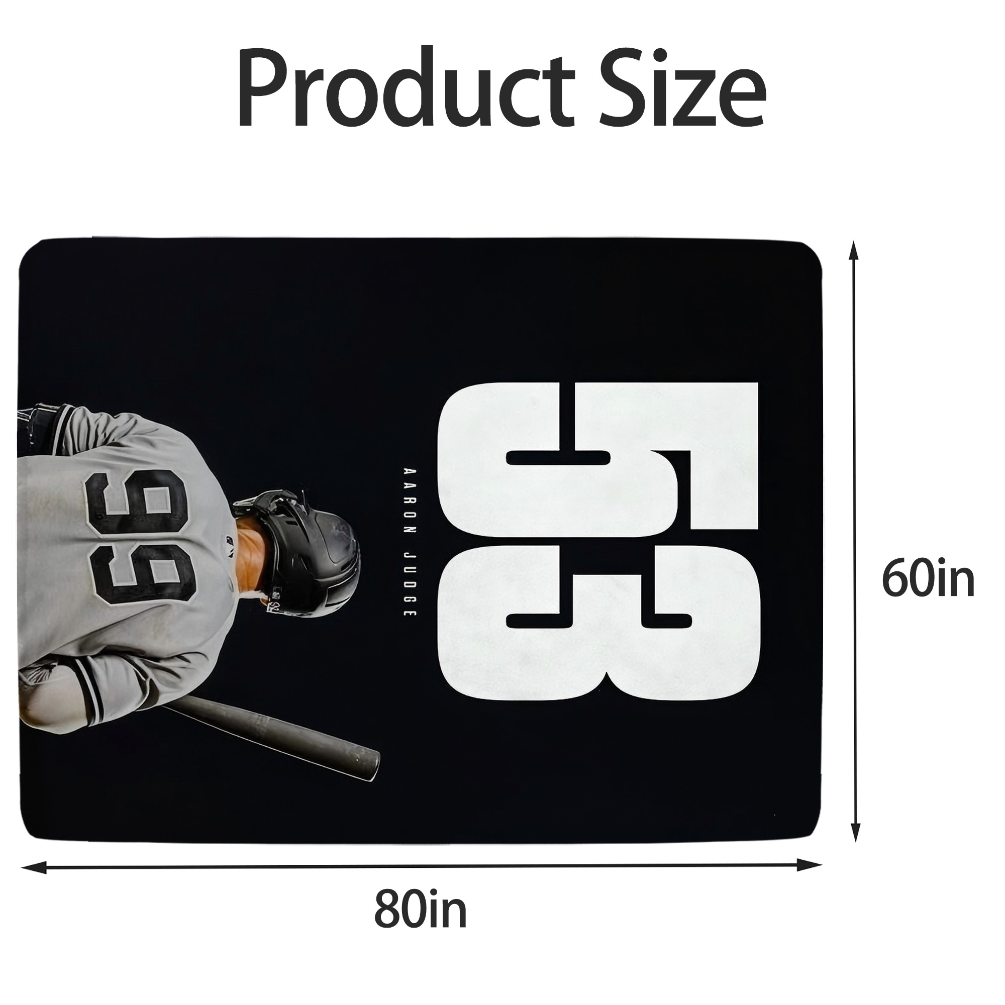 Aaron Judge 53 Home Runs Soft Fleece Throw Blanket 60 X 80 Inch – Super Soft, Lightweight, And Durable – Perfect For Sofa, Bed, Camping, And More – Ideal Gift For Family And Friends