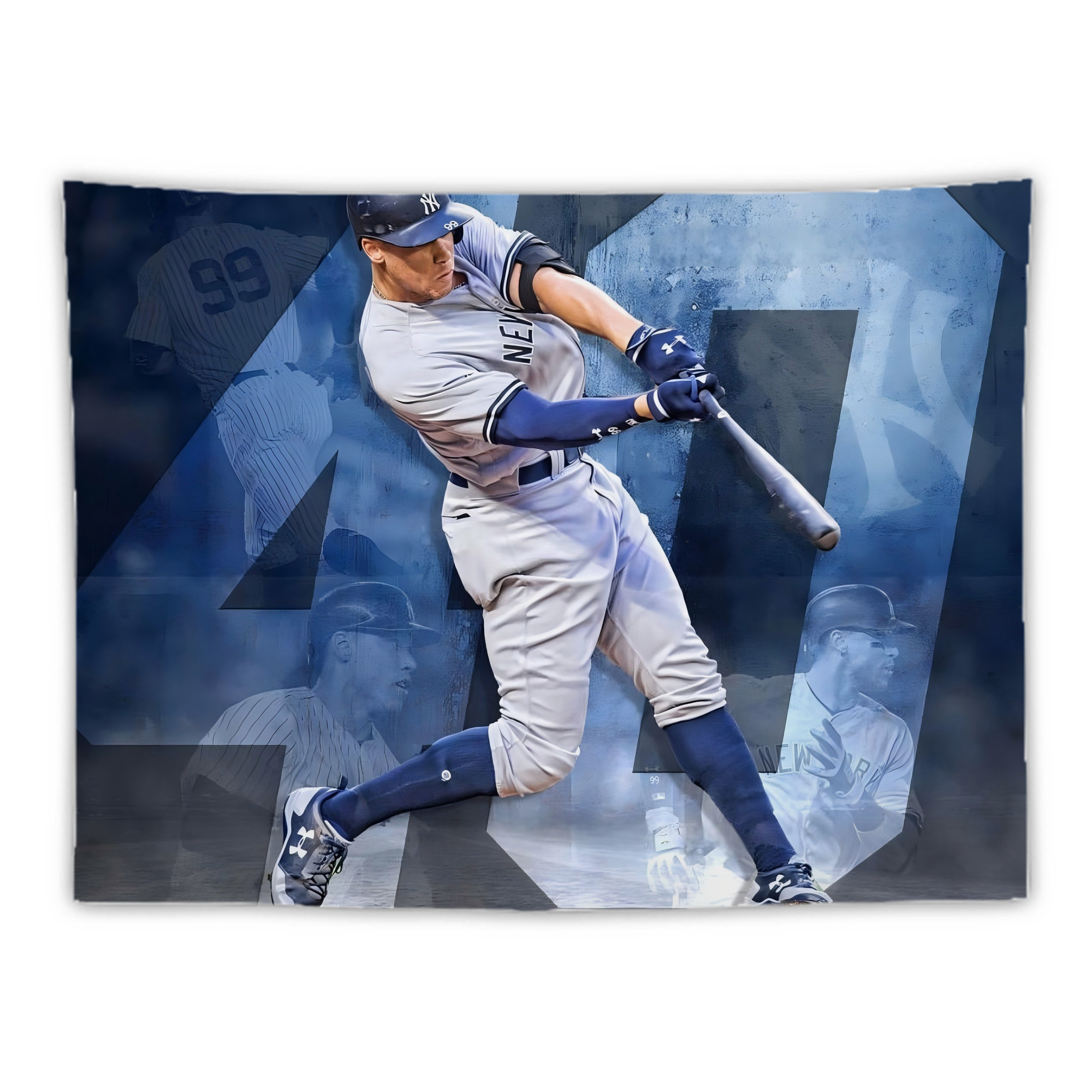 Aaron Judge 40 Home Runs 1 Wall Tapestry For Bedroom Aesthetic – Boho Style Polyester Fabric Wall Hanging With Hooks – 60 X 90 Inch Large Size, Lightweight, Durable, Easy To Hang