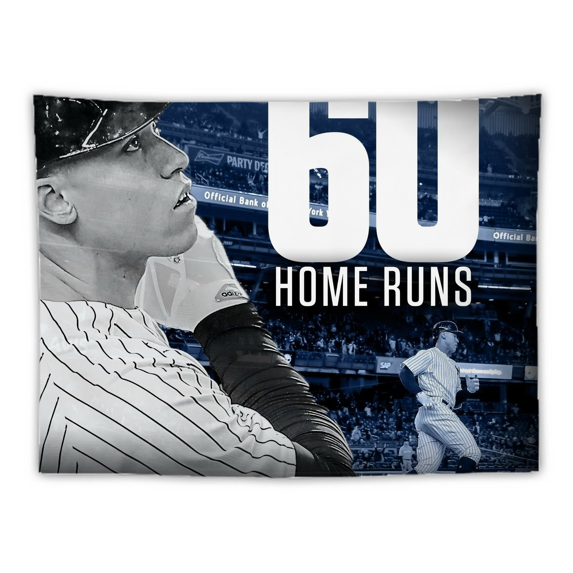 Aaron Judge 60 Home Runs 1 Wall Tapestry For Bedroom Aesthetic – Boho Style Polyester Fabric Wall Hanging With Hooks – 60 X 90 Inch Large Size, Lightweight, Durable, Easy To Hang