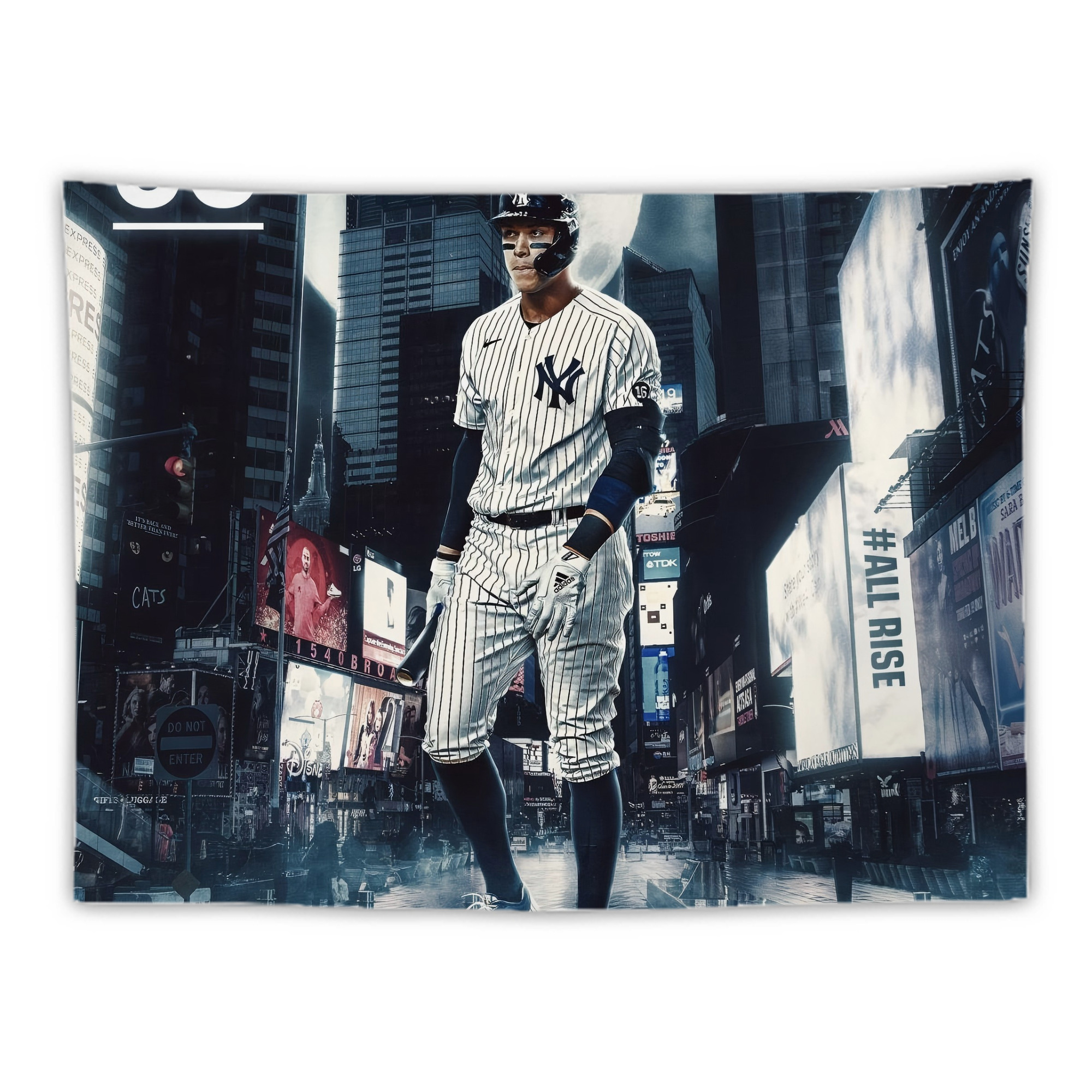 Aaron Judge 60 Home Runs 6 Wall Tapestry For Bedroom Aesthetic – Boho Style Polyester Fabric Wall Hanging With Hooks – 60 X 90 Inch Large Size, Lightweight, Durable, Easy To Hang