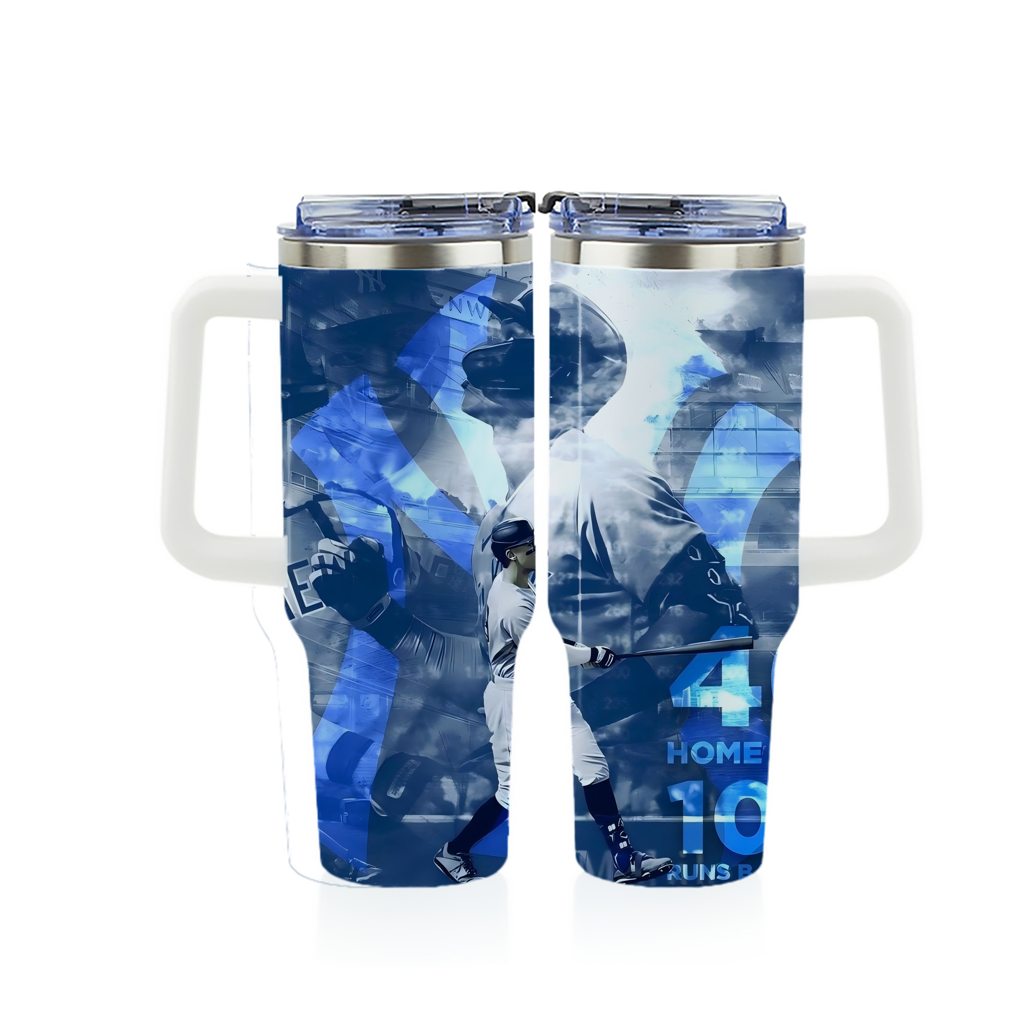 Aaron Judge 46 Home Runs 40oz Full Wrap Car Tumbler – Durable Stainless Steel Travel Mug With Vibrant UV Print – Double Wall Insulated, Fits Most Car Cup Holders