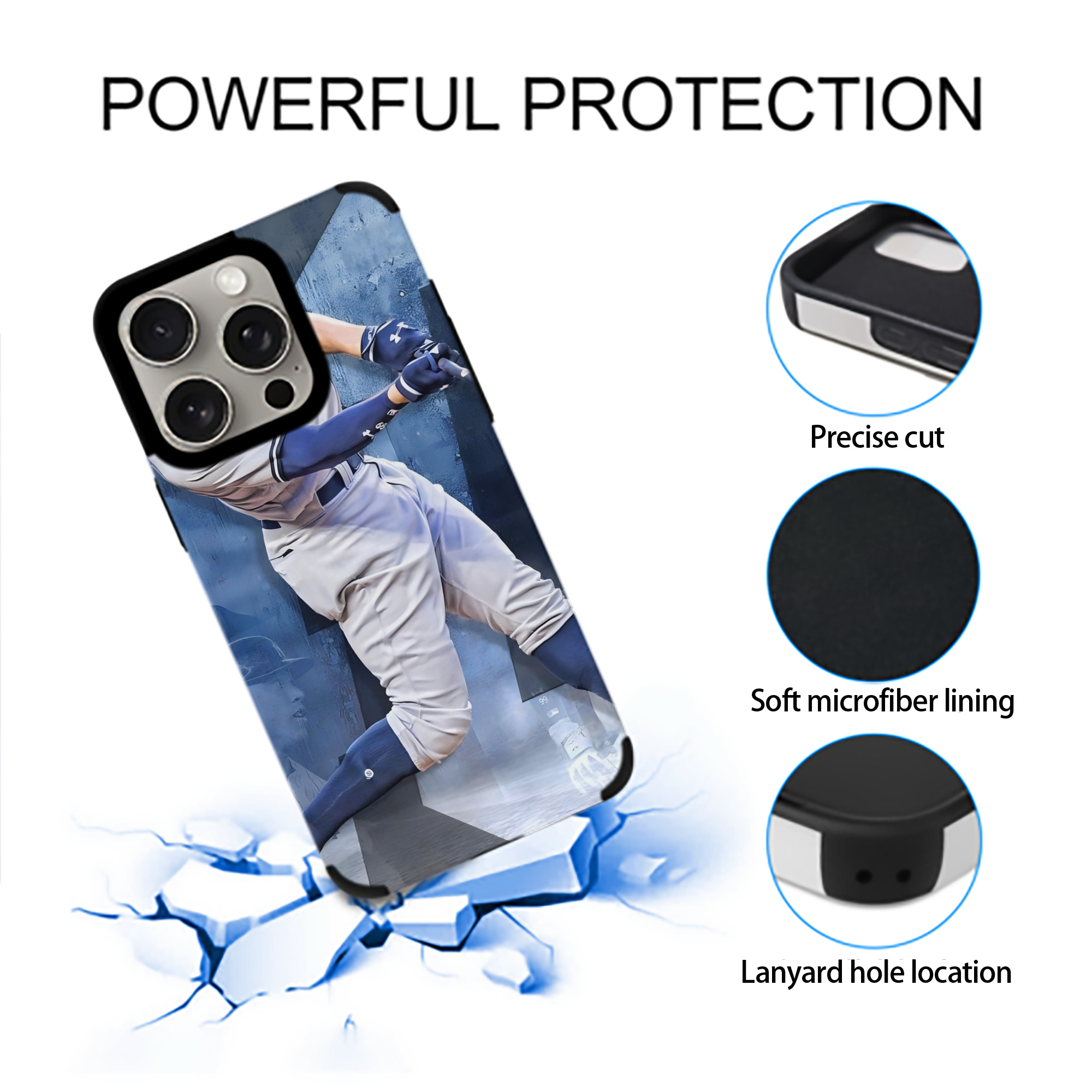 Aaron Judge 40 Home Runs 1 IPhone 15 Pro Max PU Leather Case – Soft Lining, 360° Protection – Precise Fit, 3D Buttons, Easy Charging – Anti-Yellowing, Easy To Clean