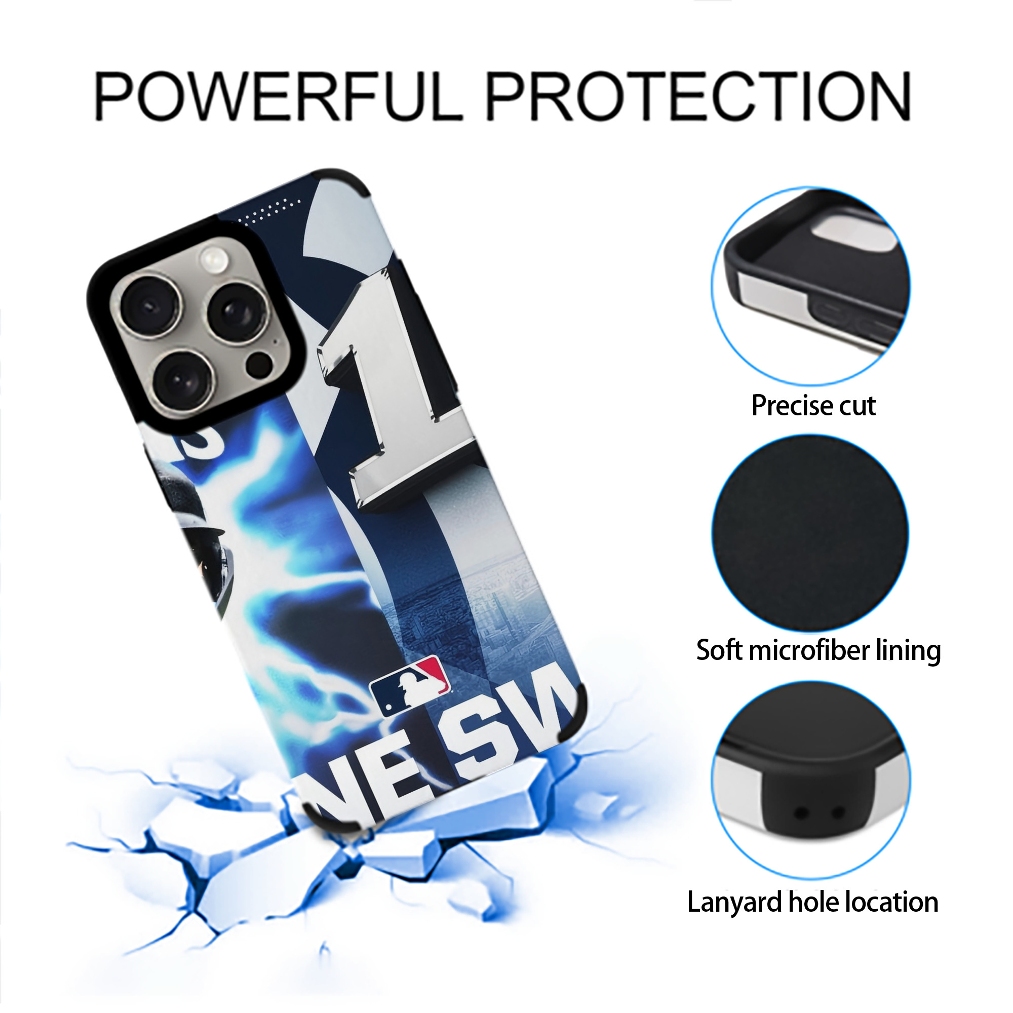 Aaron Judge First to 40 Home Runs In One Swing IPhone 15 Pro Max PU Leather Case – Soft Lining, 360° Protection – Precise Fit, 3D Buttons, Easy Charging – Anti-Yellowing, Easy To Clean