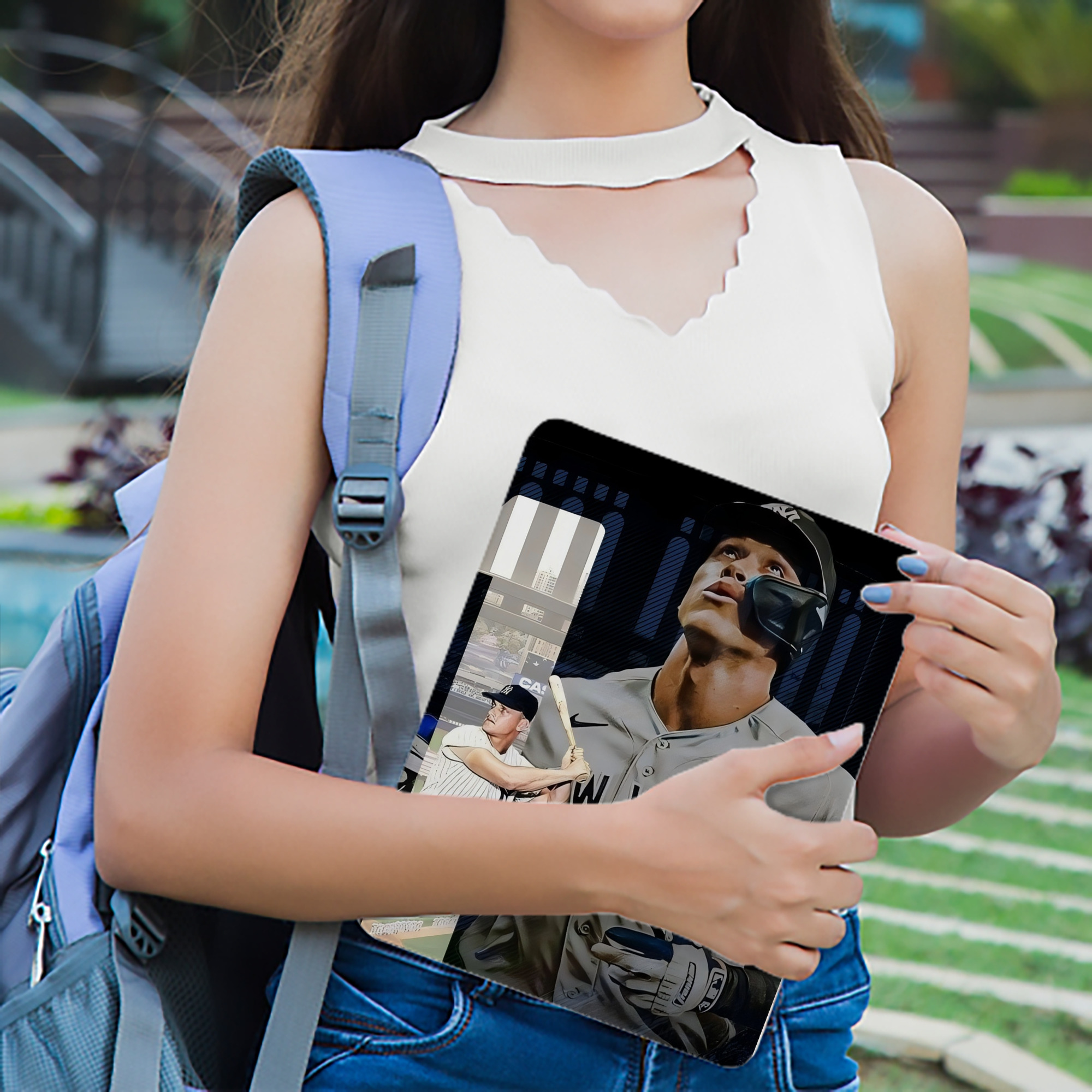 Aaron Judge 61 Home Runs 1 IPad Case Without Pencil Slot – Book-Style Cover With PU Leather & TPU – Slim, Durable, Scratch-Resistant, Full Protection & Easy Access