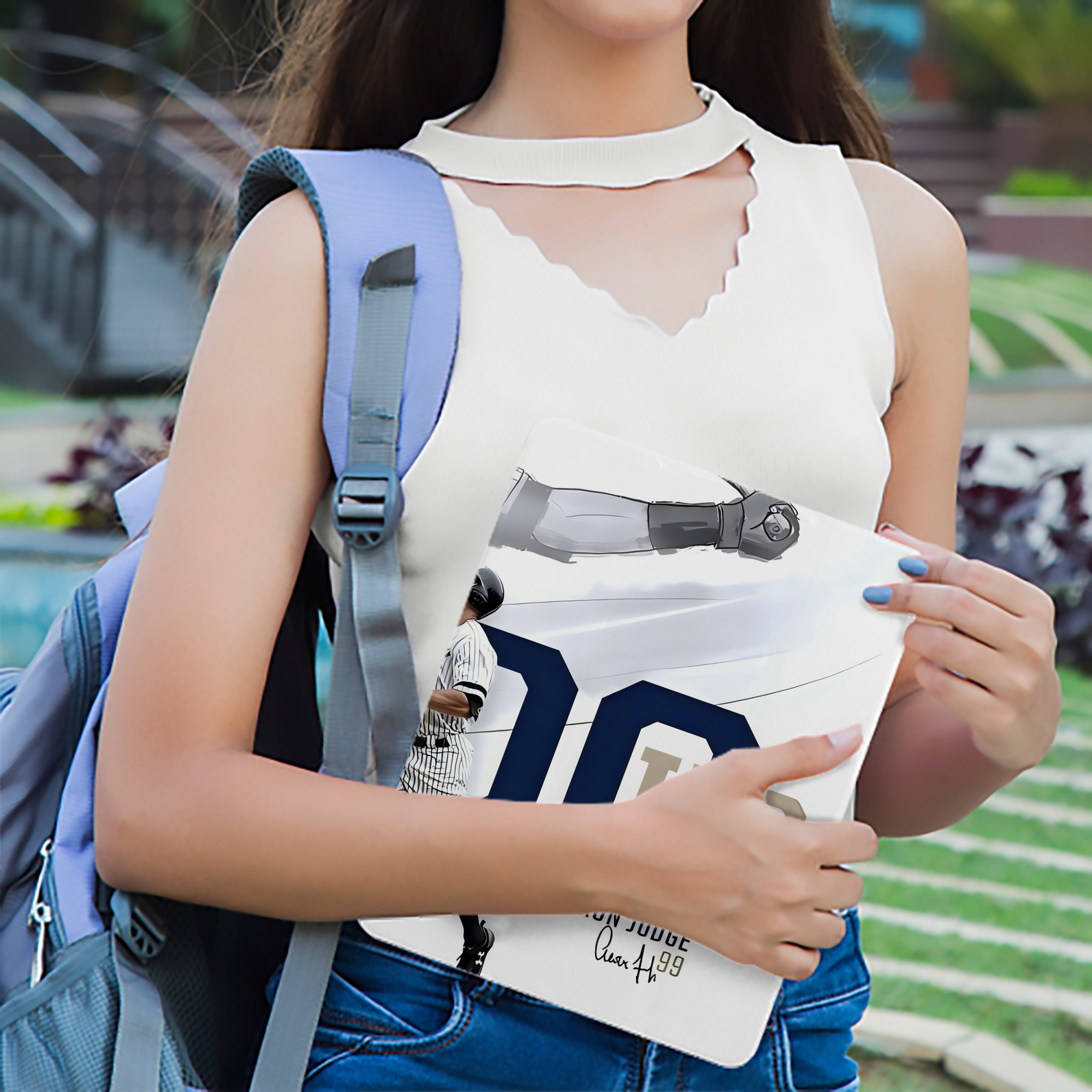 Aaron Judge 100 Home Runs IPad Case Without Pencil Slot – Book-Style Cover With PU Leather & TPU – Slim, Durable, Scratch-Resistant, Full Protection & Easy Access