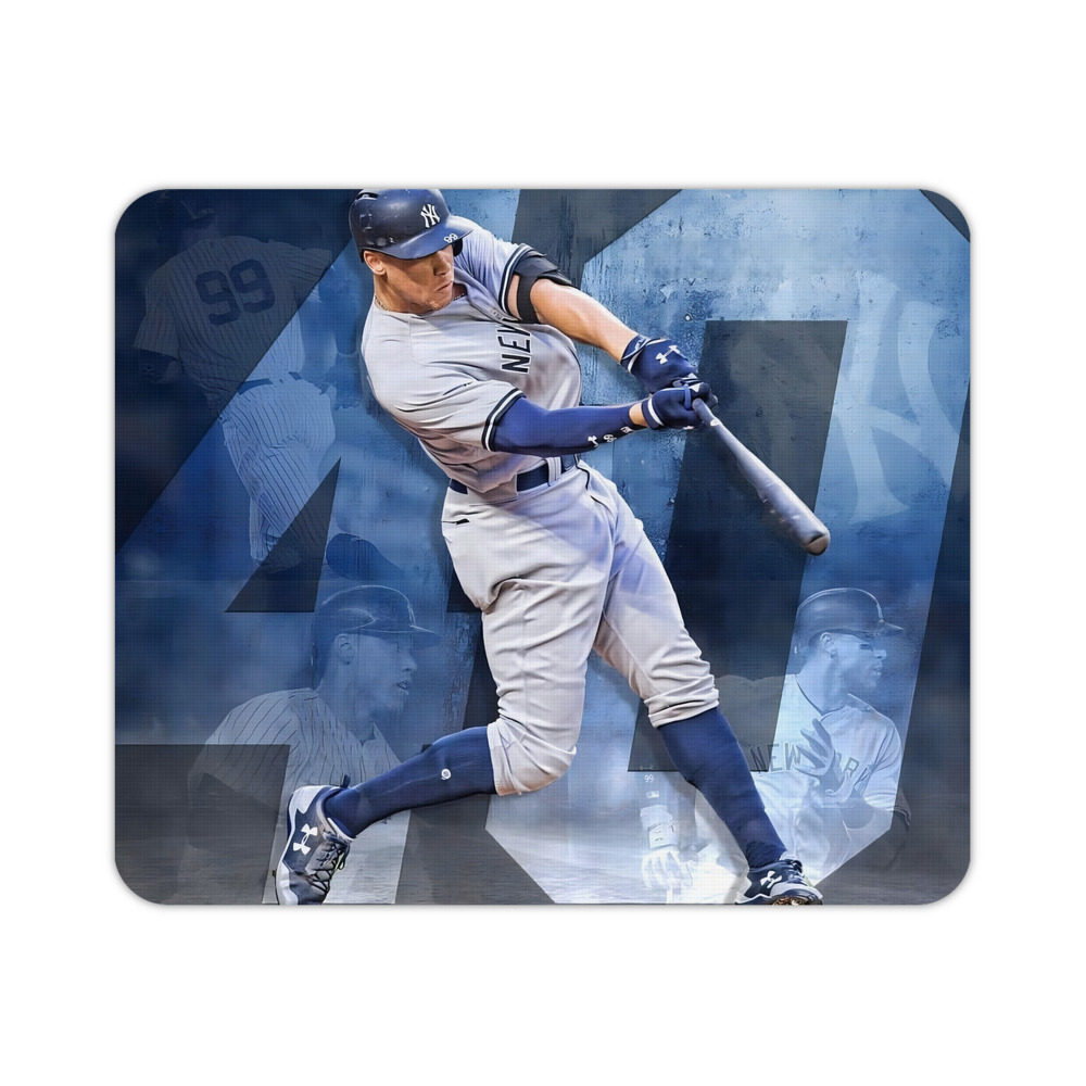 Aaron Judge 40 Home Runs 1 Durable Rubber Mouse Pad With Stitched Edges, Waterproof, Non-Slip Surface, Ultra-Thin Design For Gaming, Office