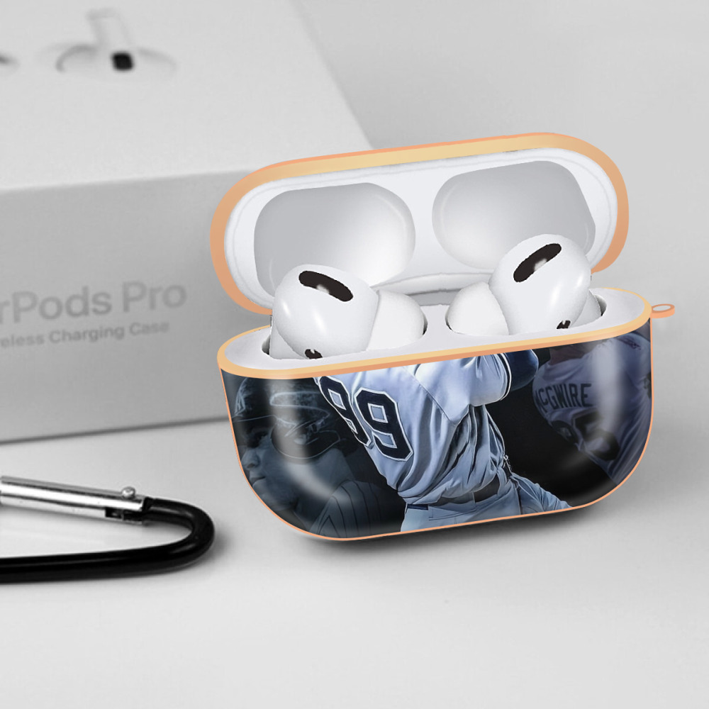 Aaron Judge 50 Home Runs 6 AirPods Pro Protective Case Rose Gold, Flexible PC Material, Precise Fit, Anti-Slip Cover, Full Protection, Fingerprint Resistant, Washable With Keychain