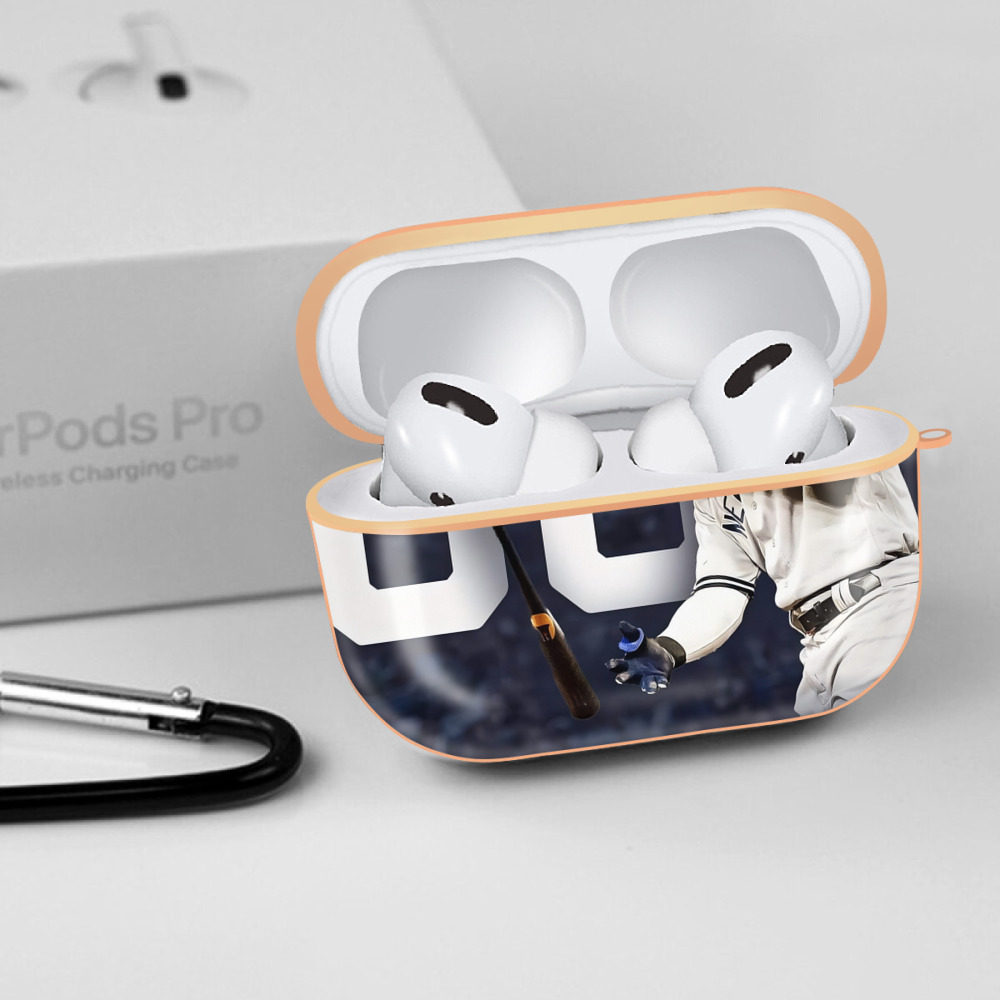 Aaron Judge 60 Home Runs 4 AirPods Pro Protective Case Rose Gold, Flexible PC Material, Precise Fit, Anti-Slip Cover, Full Protection, Fingerprint Resistant, Washable With Keychain