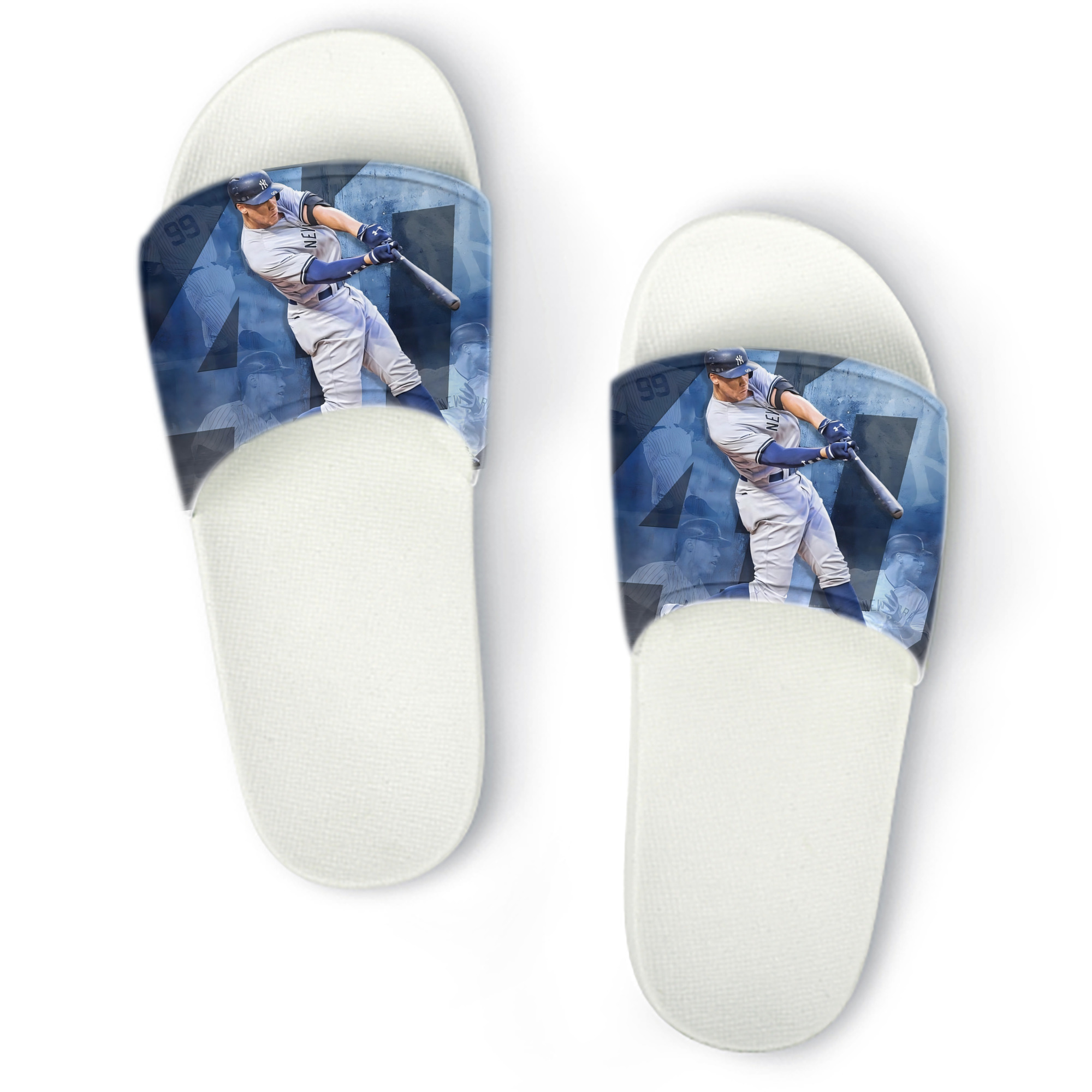 Aaron Judge 40 Home Runs 1 PVC Home Slippers For Men & Women – Durable, Comfortable, Waterproof, Non-Slip, Stylish Casual Indoor & Outdoor Sandals