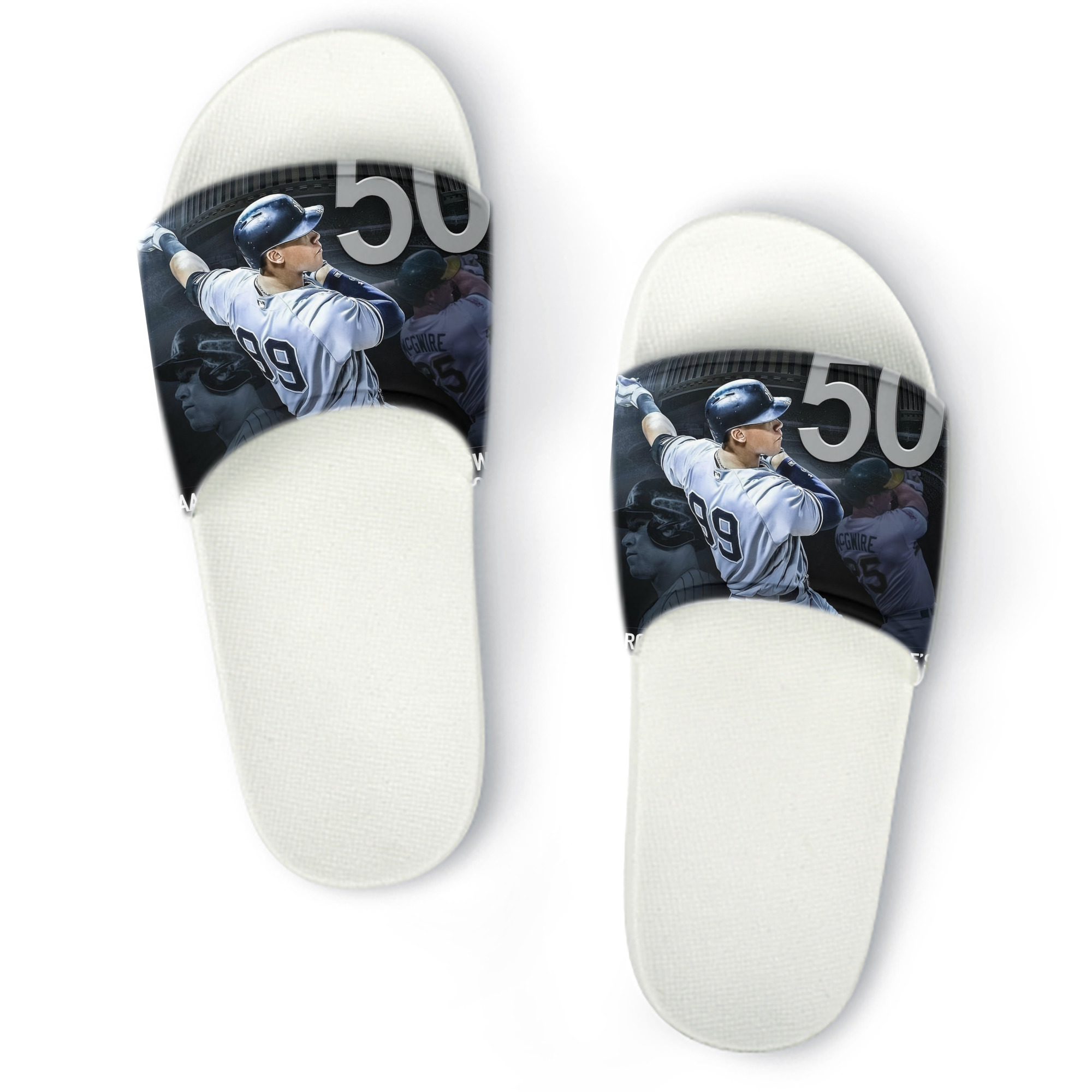 Aaron Judge 50 Home Runs 6 PVC Home Slippers For Men & Women – Durable, Comfortable, Waterproof, Non-Slip, Stylish Casual Indoor & Outdoor Sandals