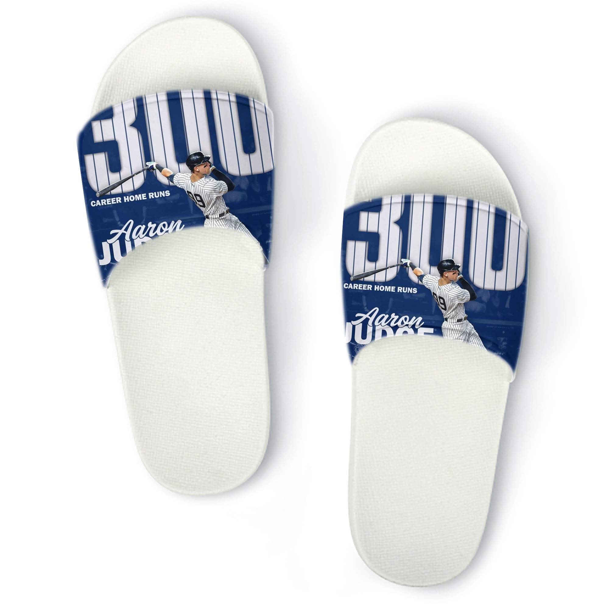 Aaron Judge 300 Home Runs PVC Home Slippers For Men & Women – Durable, Comfortable, Waterproof, Non-Slip, Stylish Casual Indoor & Outdoor Sandals