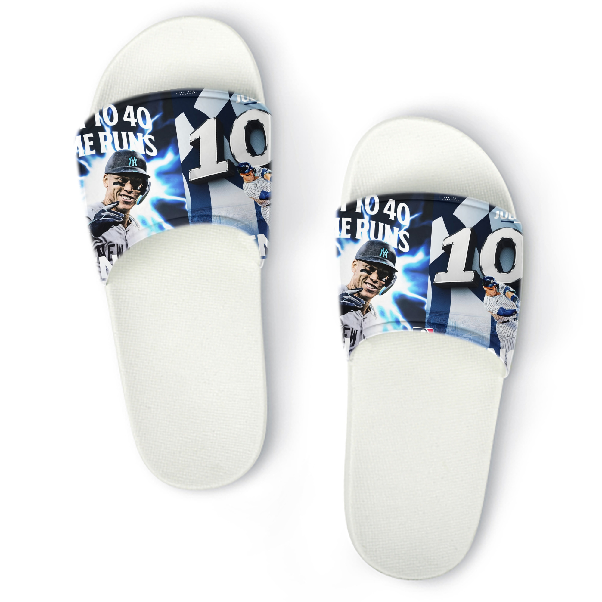 Aaron Judge First to 40 Home Runs In One Swing PVC Home Slippers For Men & Women – Durable, Comfortable, Waterproof, Non-Slip, Stylish Casual Indoor & Outdoor Sandals