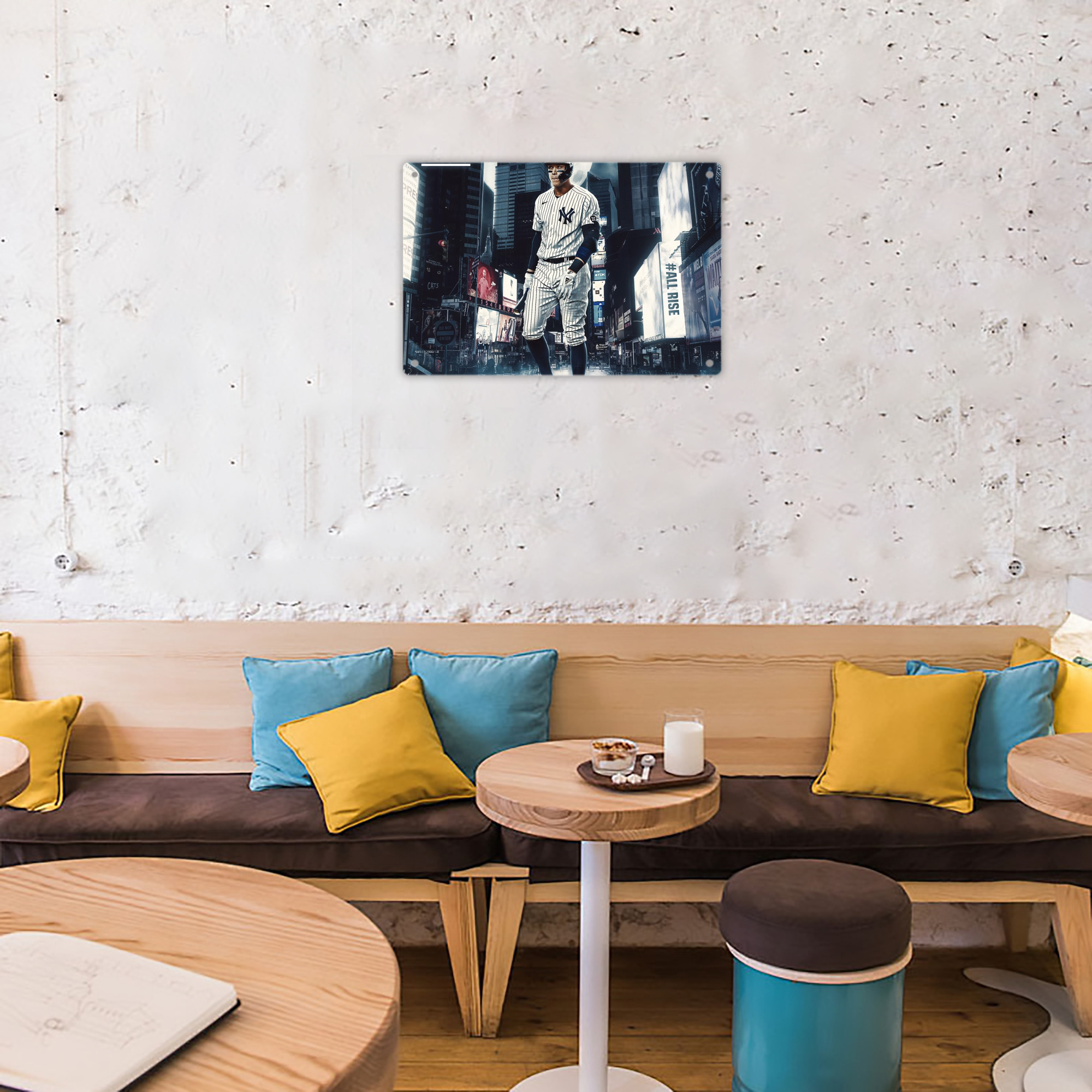 Aaron Judge 60 Home Runs 6 Decorative Aluminum Plaque – Horizontal Design – Durable, Stylish, Easy To Install – Ideal For Home, Office, Bar, And More