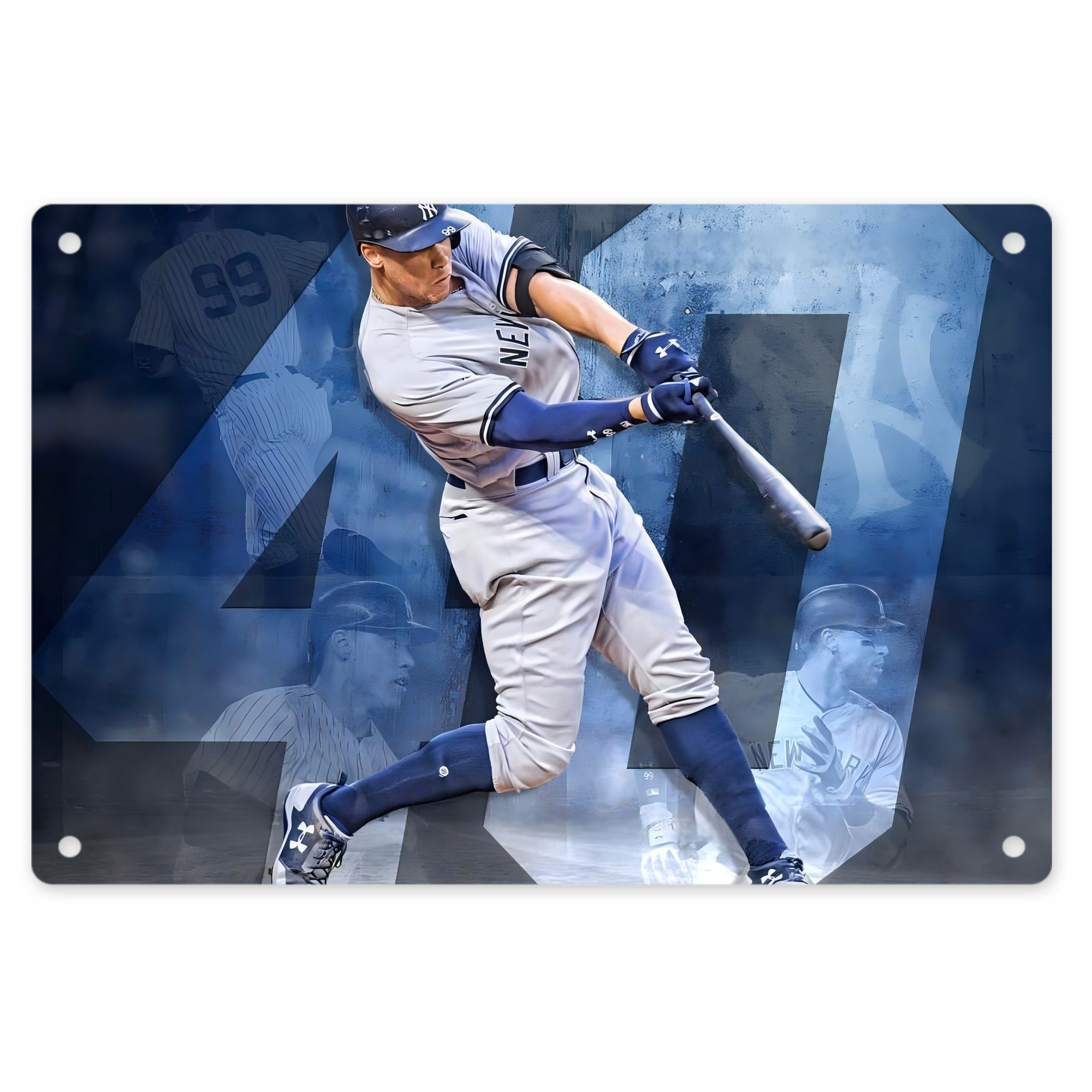 Aaron Judge 40 Home Runs 1 Decorative Aluminum Plaque – Horizontal Design – Durable, Stylish, Easy To Install – Ideal For Home, Office, Bar, And More