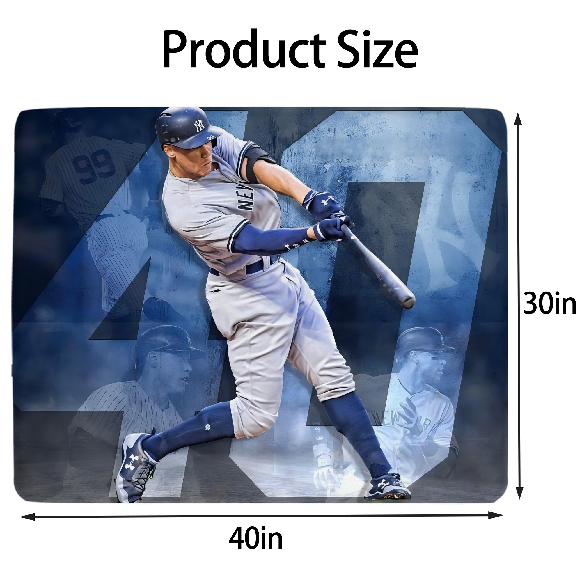 Aaron Judge 40 Home Runs 1 Soft Plush Fleece Blanket 30x40 Inch - 300GSM Flannel, Ultra Soft & Warm, Lightweight & Durable, Perfect For Kids, Adults, Couch, Bed, Camping, Travel, Gift For Family & Friends