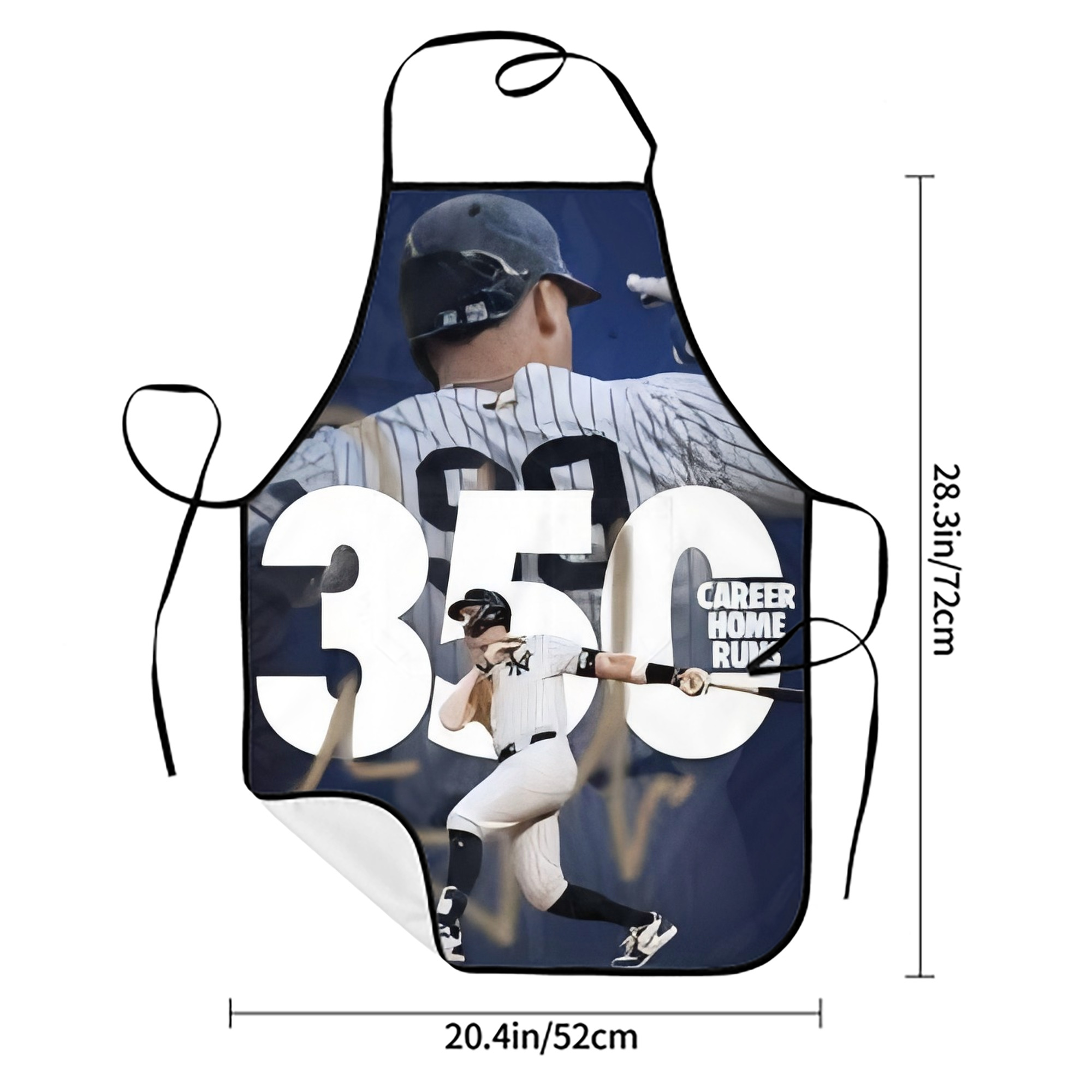 Aaron Judge's 350th Career Home Runs Stain-Resistant Polyester Apron With Pocket – Full Print, Waterproof, Anti-Wrinkle, Anti-Pilling – Ideal For Kitchen, BBQ, Restaurant, Salon & More