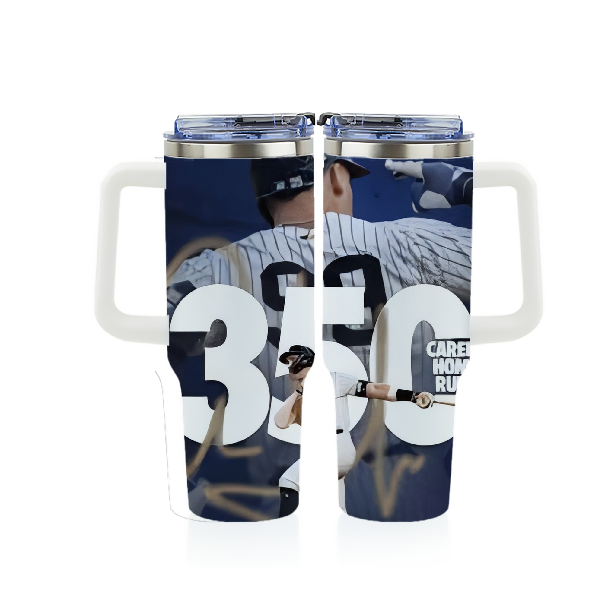Aaron Judge's 350th Career Home Runs 40oz Full Wrap Car Tumbler – Durable Stainless Steel Travel Mug With Vibrant UV Print – Double Wall Insulated, Fits Most Car Cup Holders