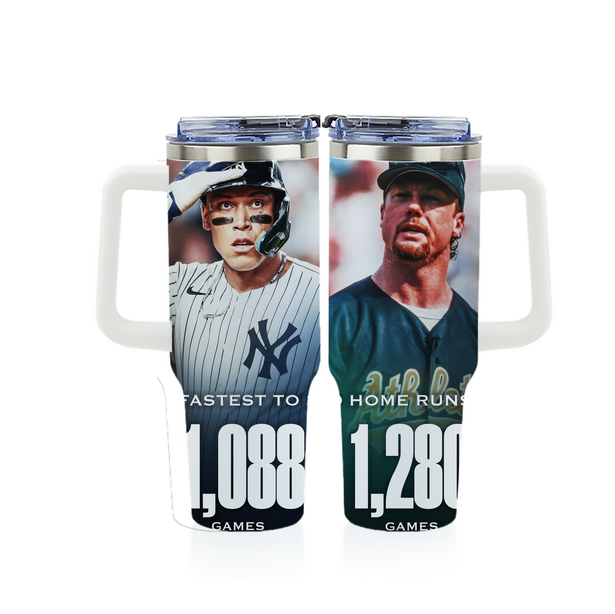 Aaron Judge's 350th Career Home Runs 40oz Full Wrap Car Tumbler – Durable Stainless Steel Travel Mug With Vibrant UV Print – Double Wall Insulated, Fits Most Car Cup Holders