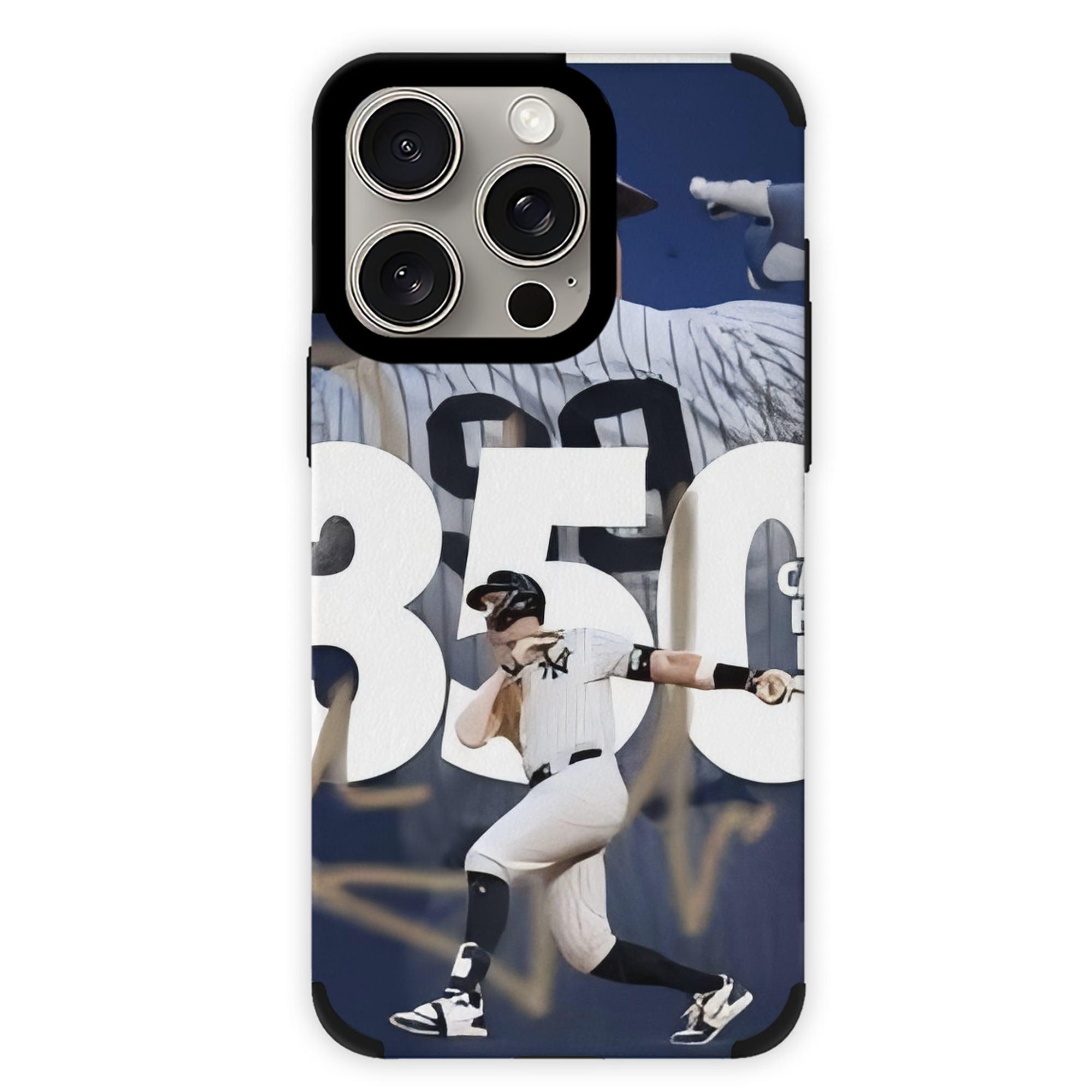 Aaron Judge's 350th Career Home Runs IPhone 15 Pro Max PU Leather Case – Soft Lining, 360° Protection – Precise Fit, 3D Buttons, Easy Charging – Anti-Yellowing, Easy To Clean