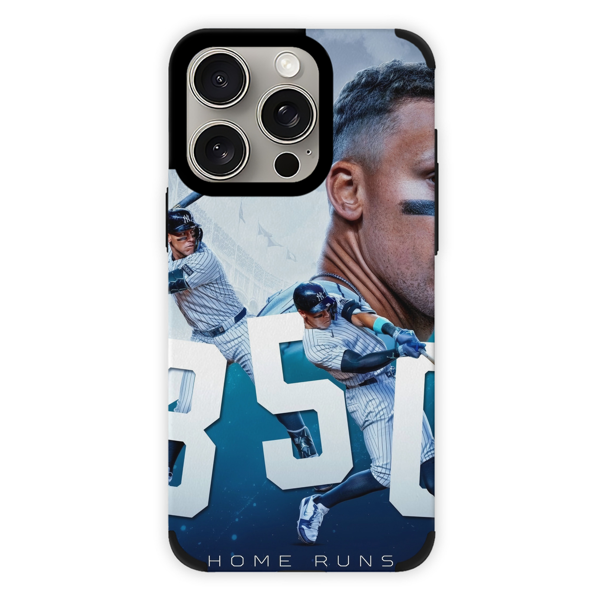 Aaron Judge's 350th Career Home Runs IPhone 15 Pro Max PU Leather Case – Soft Lining, 360° Protection – Precise Fit, 3D Buttons, Easy Charging – Anti-Yellowing, Easy To Clean