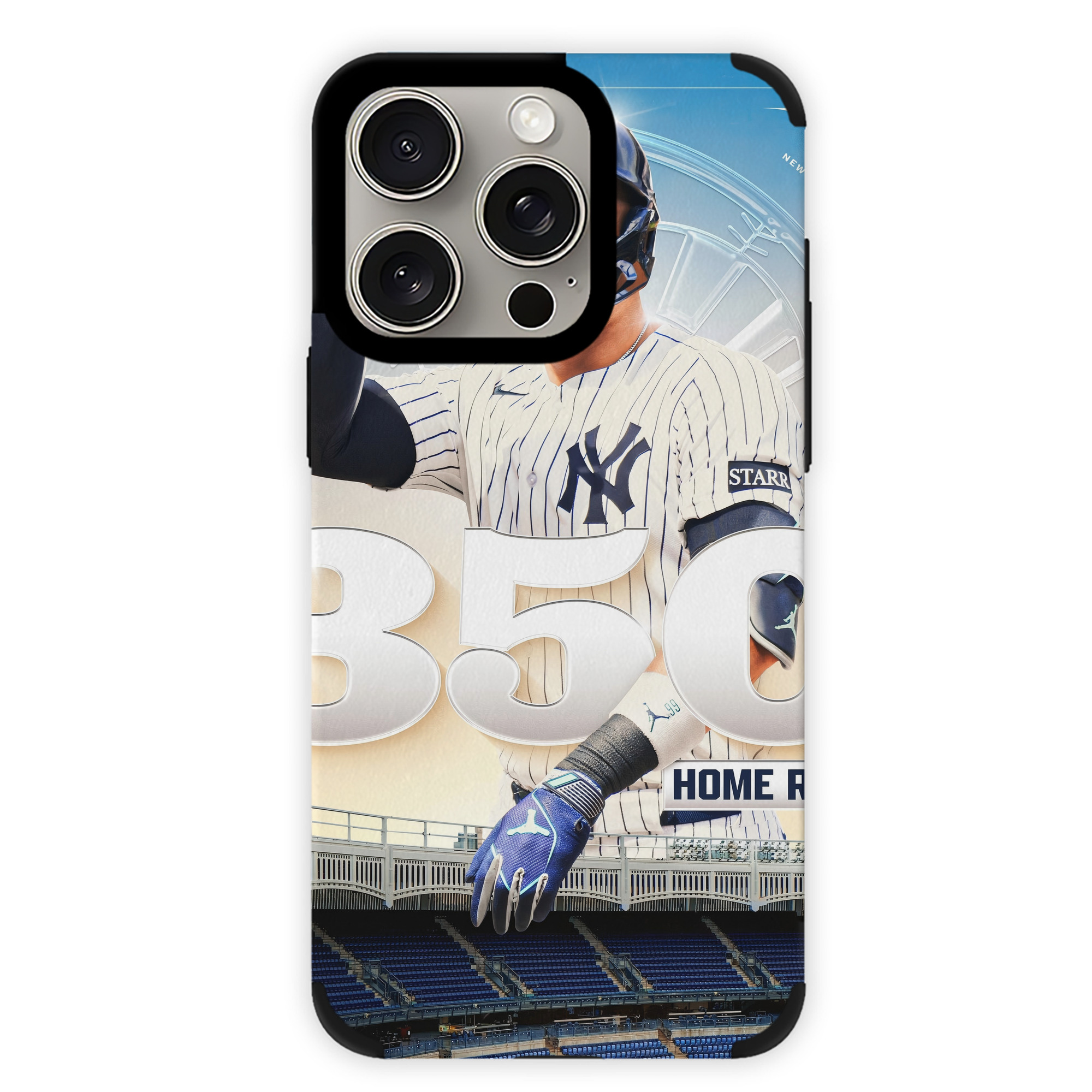 Aaron Judge's 350th Career Home Runs IPhone 15 Pro Max PU Leather Case – Soft Lining, 360° Protection – Precise Fit, 3D Buttons, Easy Charging – Anti-Yellowing, Easy To Clean