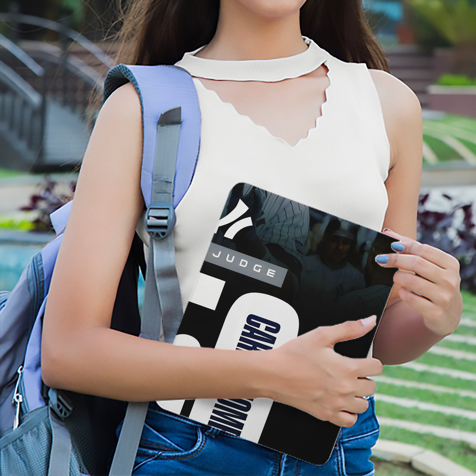 Aaron Judge's 350th Career Home Runs IPad Book-Style Case With Pencil Slot – Slim PU & TPU Cover – Full Protection, Precise Fit, Water & Scratch Resistant