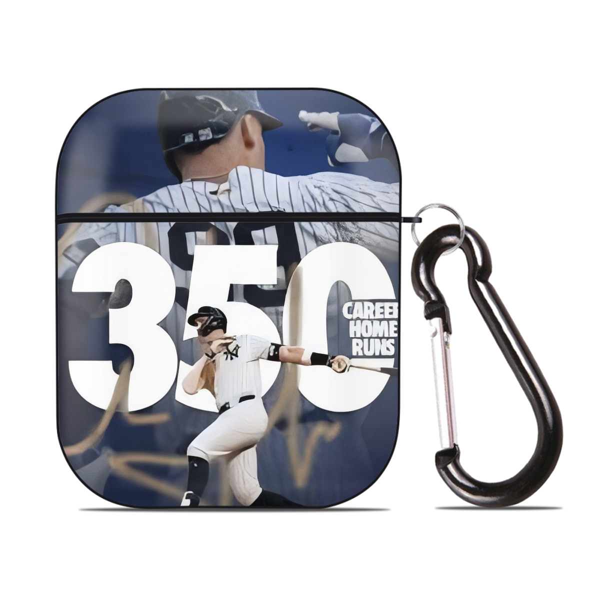 Aaron Judge's 350th Career Home Runs AirPods 2 Case Hard Shell Black, Flexible PC Material, Precise Cutouts, Full Protection, Anti-Fingerprint, Washable, Includes Keychain – Durable & Slim Design