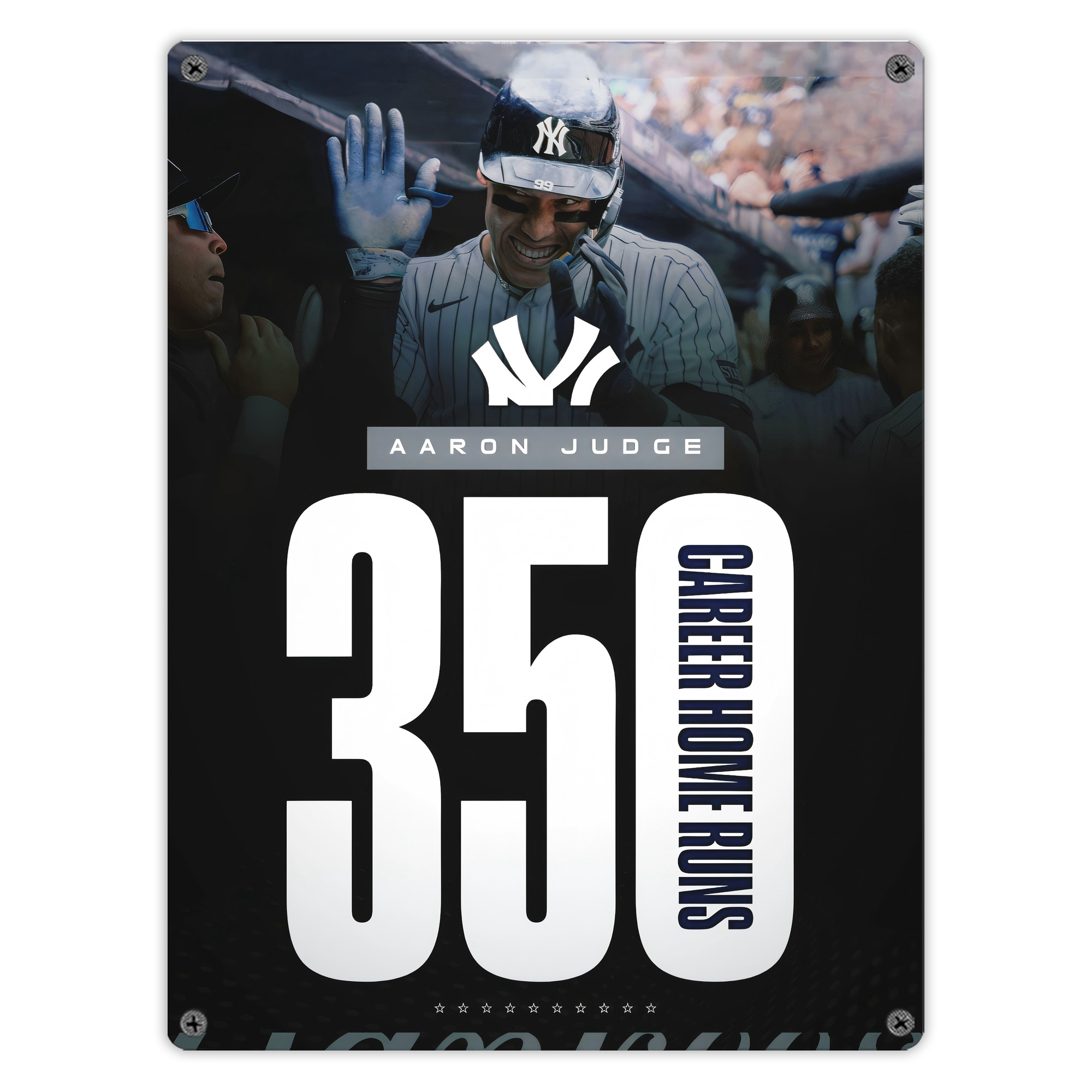 Aaron Judge's 350th Career Home Runs Vintage Metal Tin Sign 12x16inch – Retro Wall Art Decor For Home, Bar, Kitchen, Bedroom, Office – Durable Iron Sheet Poster, Easy To Hang, Full-Color Printing