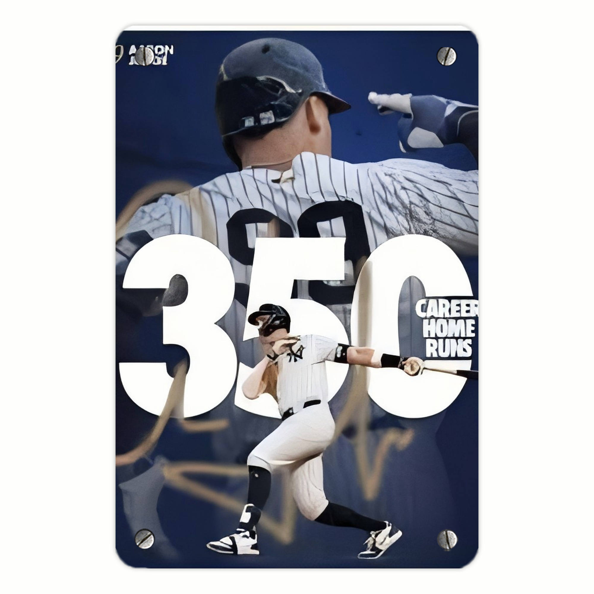 Aaron Judge's 350th Career Home Runs Metal Tin Sign 8x12inch - High-Quality Full-Print Decorative Wall Art, Durable Rust-Resistant Metal Plaque For Living Room, Bedroom, Kitchen, Office, Bar Décor