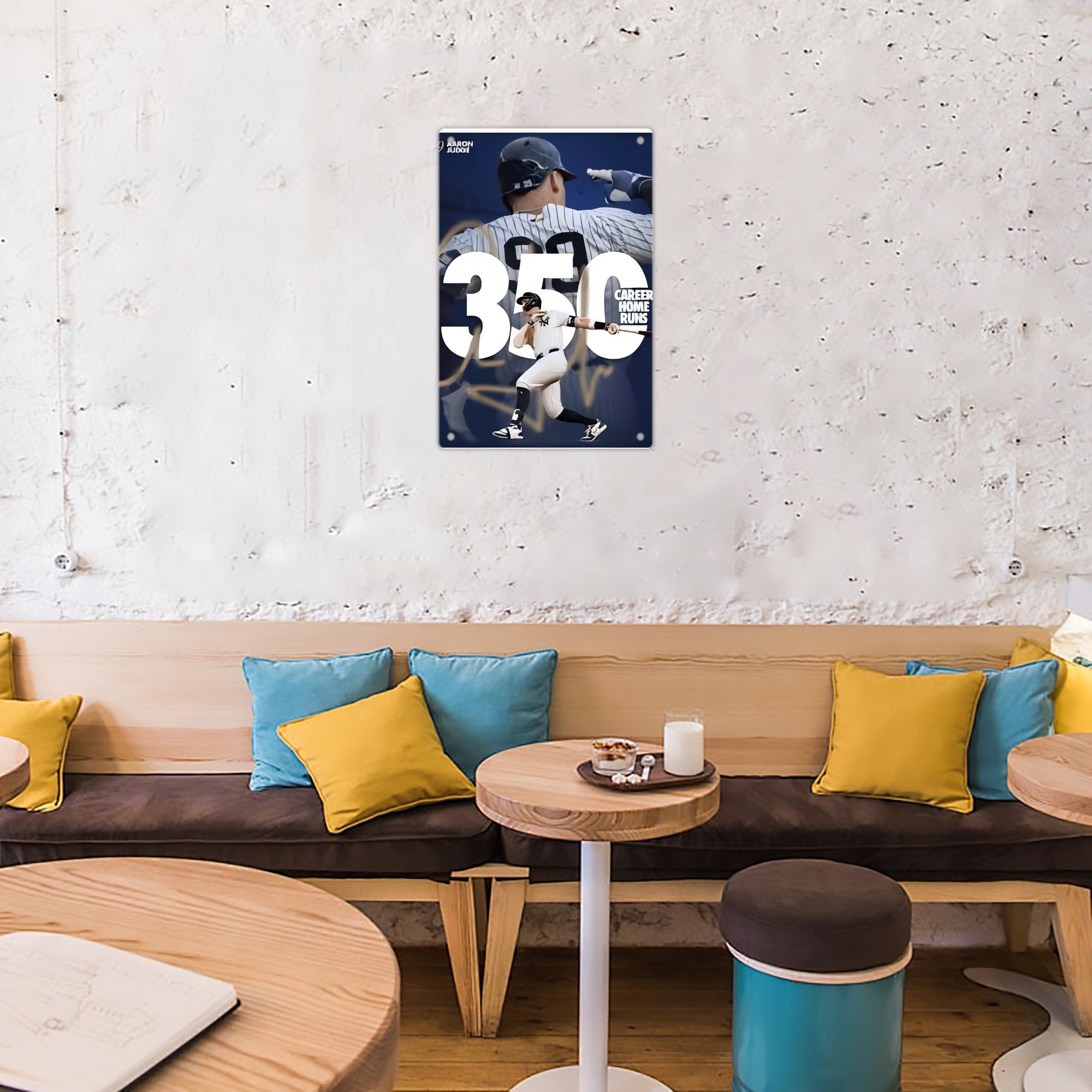 Aaron Judge's 350th Career Home Runs 8x12inch Vertical Aluminum Sign - Durable Fade-Resistant Indoor/Outdoor Safety & Information Plaque For Office, Hotel, Restaurant, Bar, Public Spaces