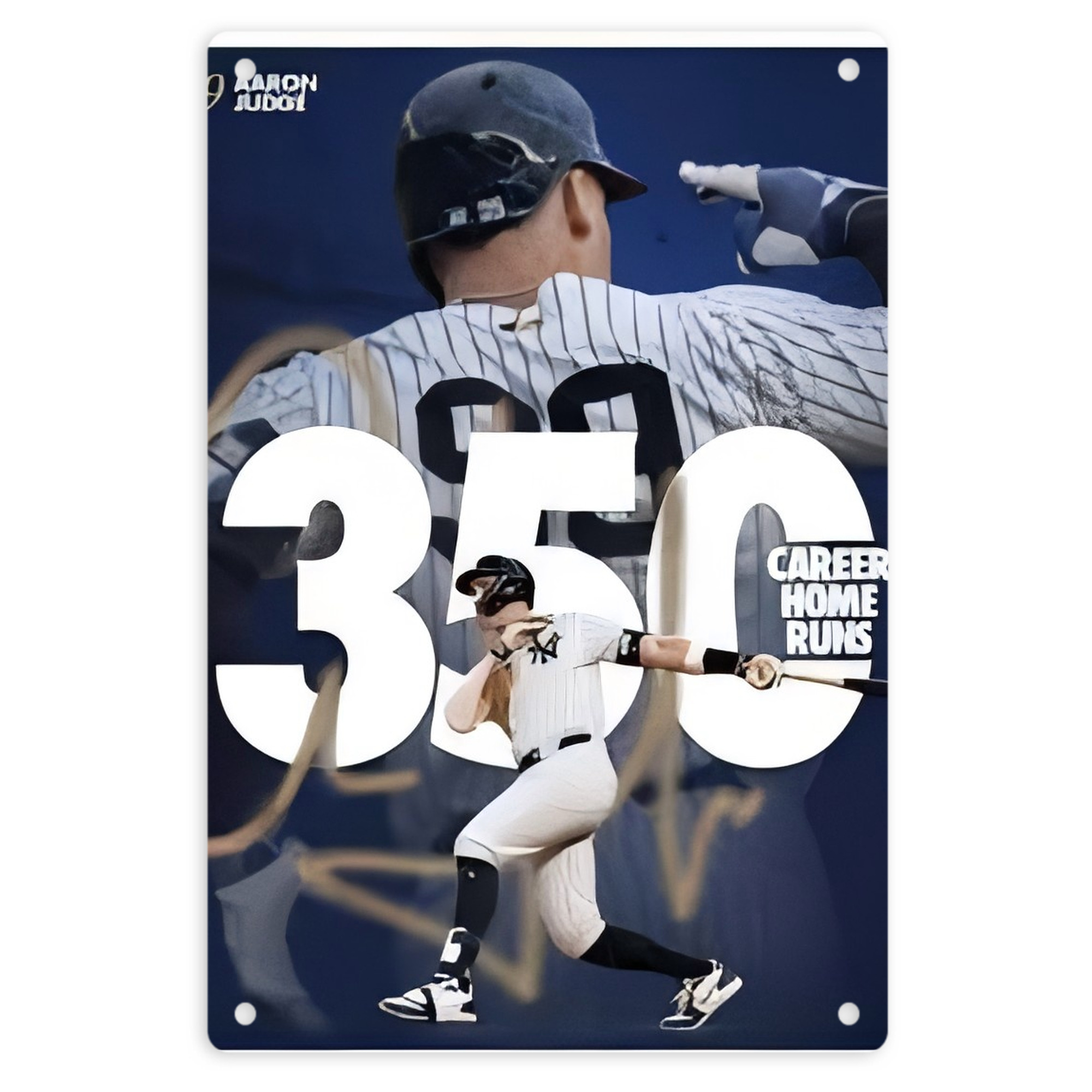 Aaron Judge's 350th Career Home Runs 8x12inch Vertical Aluminum Sign - Durable Fade-Resistant Indoor/Outdoor Safety & Information Plaque For Office, Hotel, Restaurant, Bar, Public Spaces