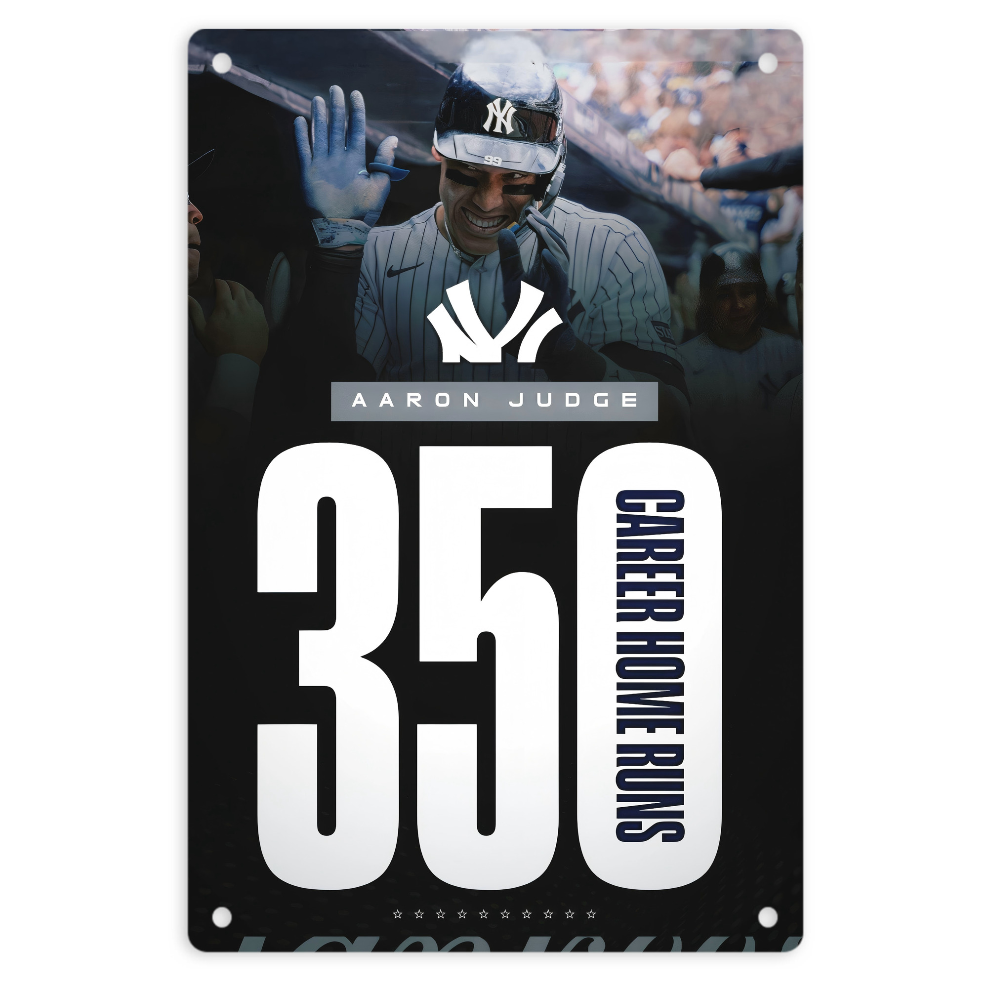 Aaron Judge's 350th Career Home Runs 8x12inch Vertical Aluminum Sign - Durable Fade-Resistant Indoor/Outdoor Safety & Information Plaque For Office, Hotel, Restaurant, Bar, Public Spaces